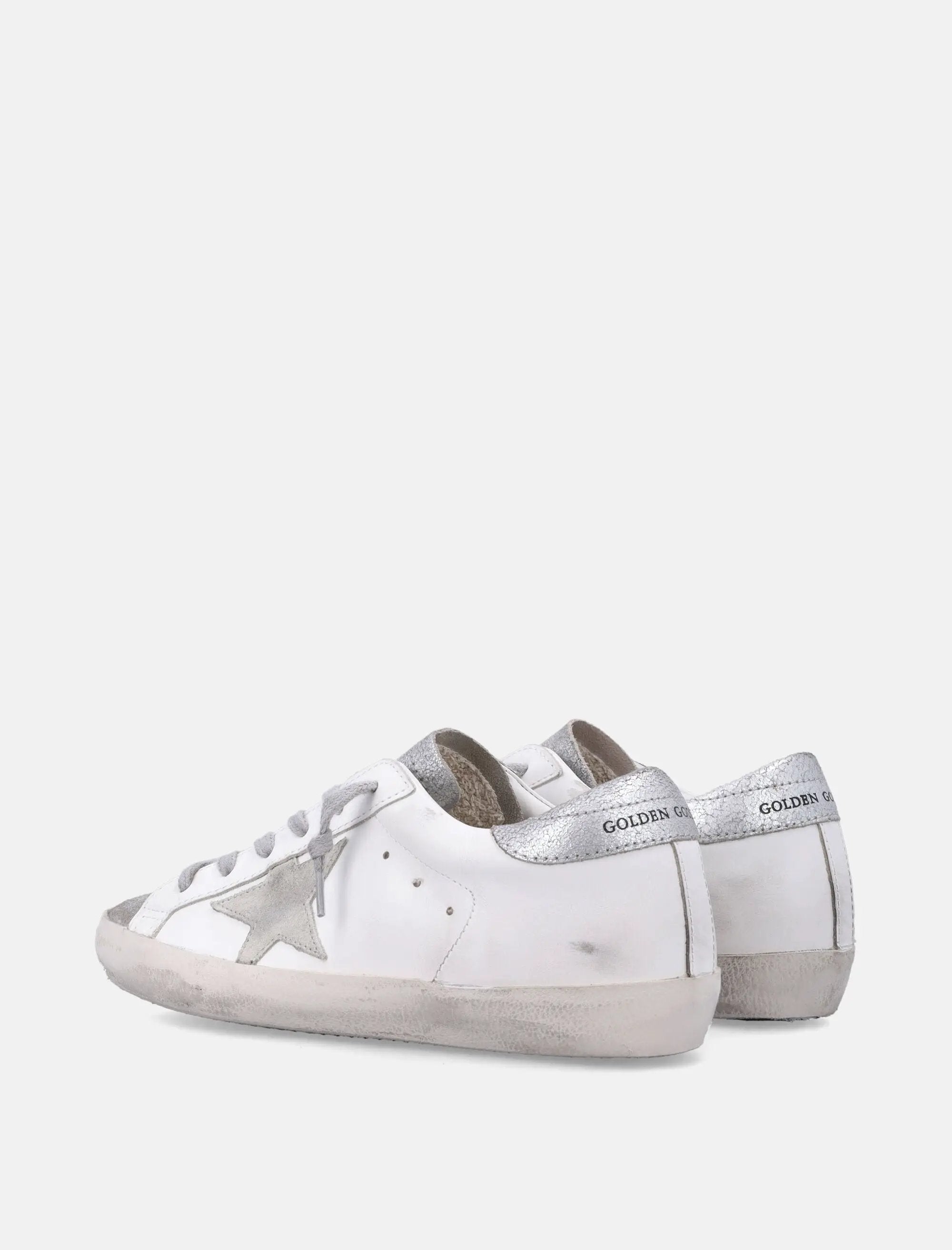 Super Star White And Silver Leather Womans Sneakers Golden goose – Гарантія оригінальності – збільшений вид
