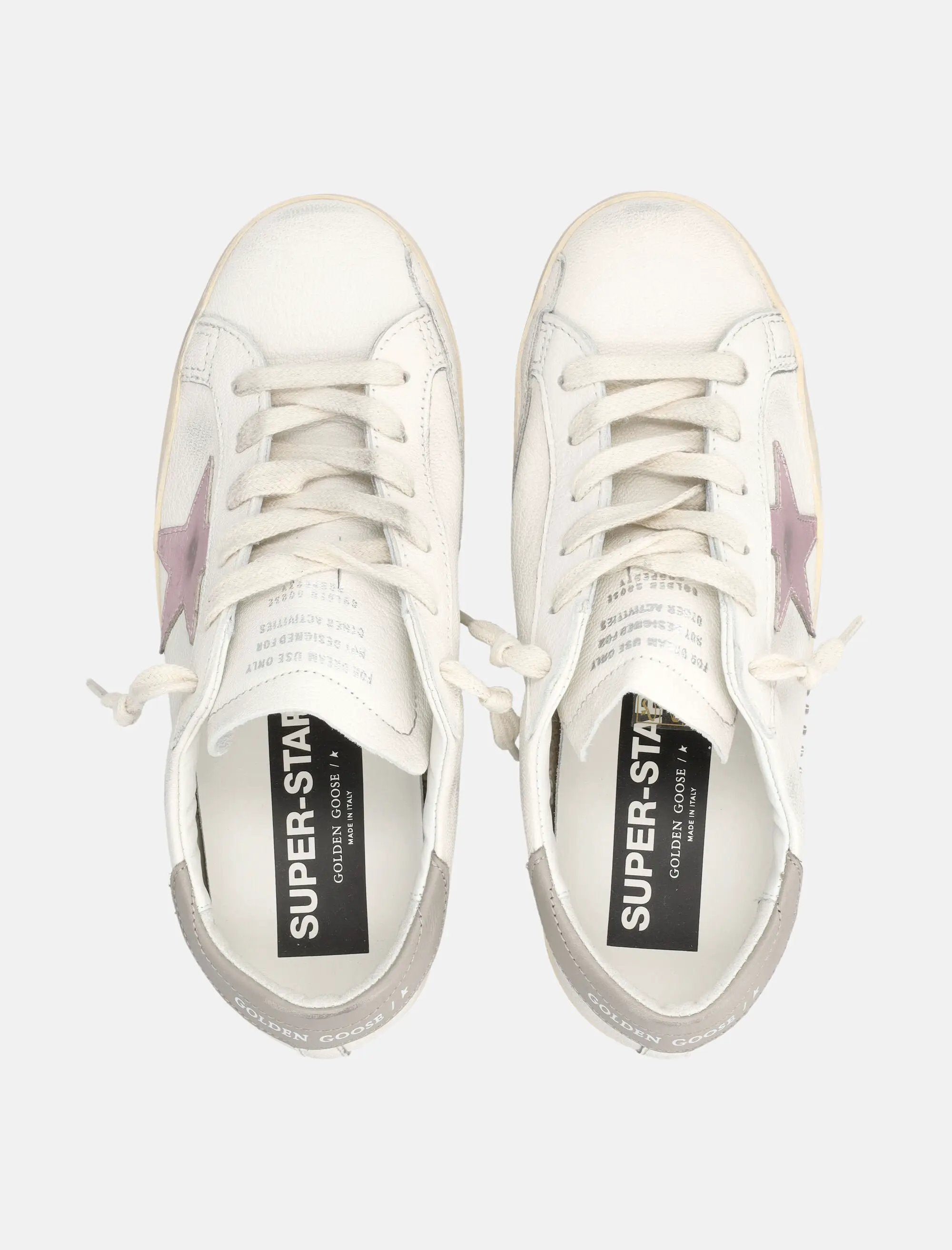 Super Star White Nappa Womans Sneakers With Pink Metallic Star Golden goose оригінал – Купити в Україні – вид ззаду