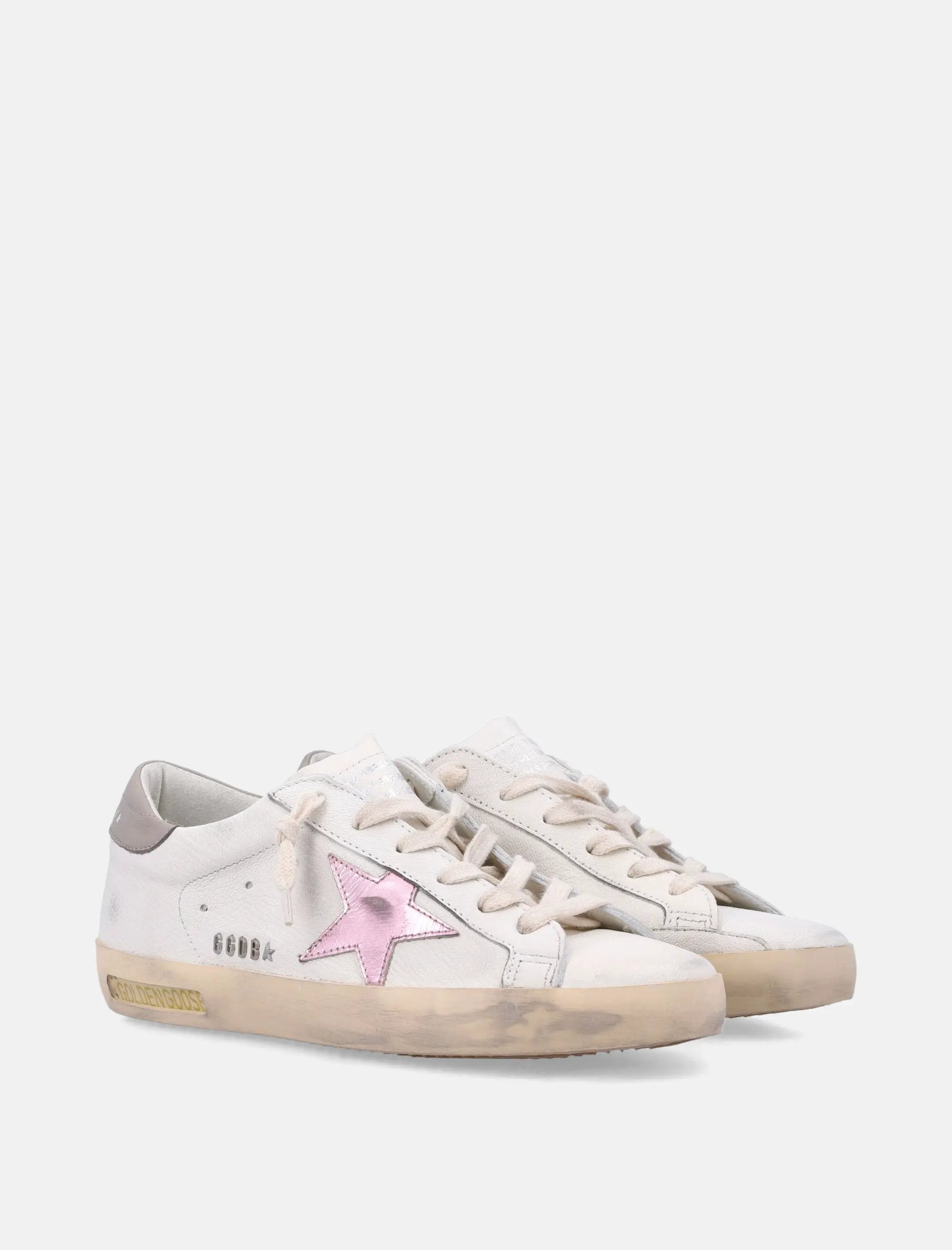 Super Star White Nappa Womans Sneakers With Pink Metallic Star Golden goose оригінал – Купити в Україні – детальний вид