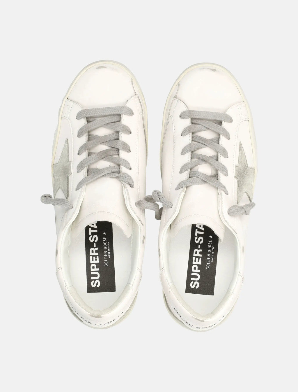 Оригінальна Super Star Bio White Womans Sneakers With Suede Star Golden goose – вид ззаду