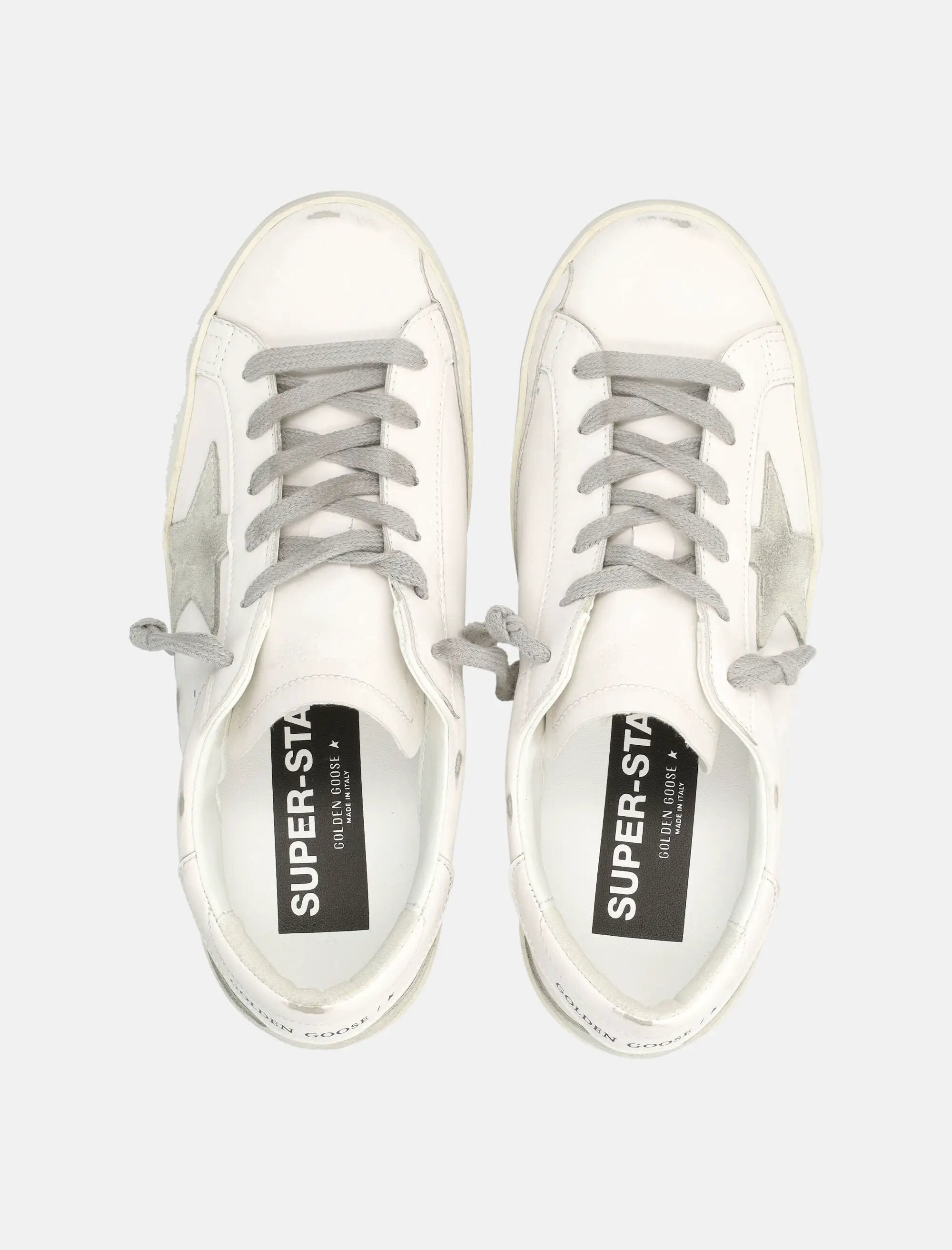 Оригінальна Super Star Bio White Womans Sneakers With Suede Star Golden goose – вид ззаду