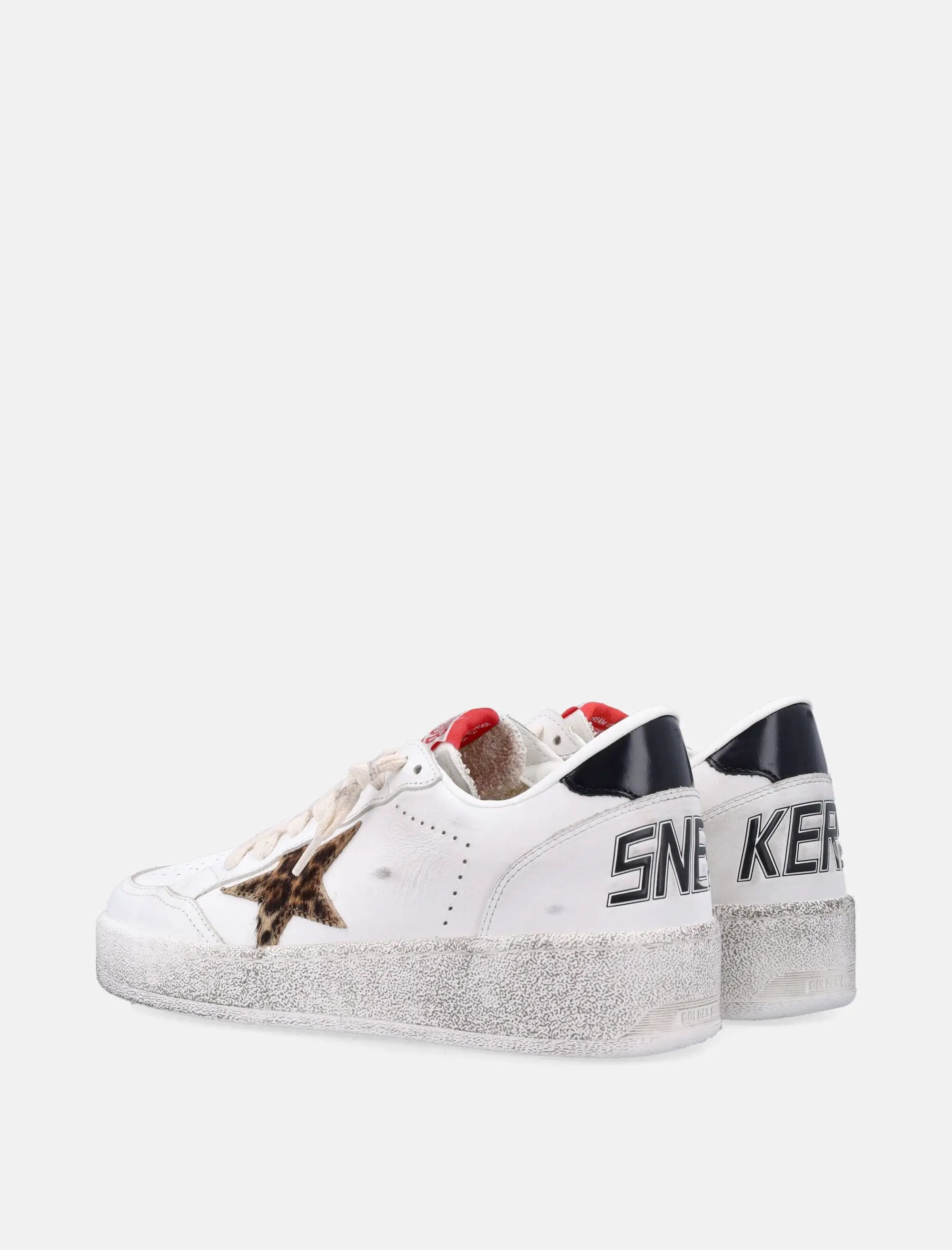 Оригінальна Ball Star White Womans Sneakers With Leopard Pony Star Golden goose – збільшений вид