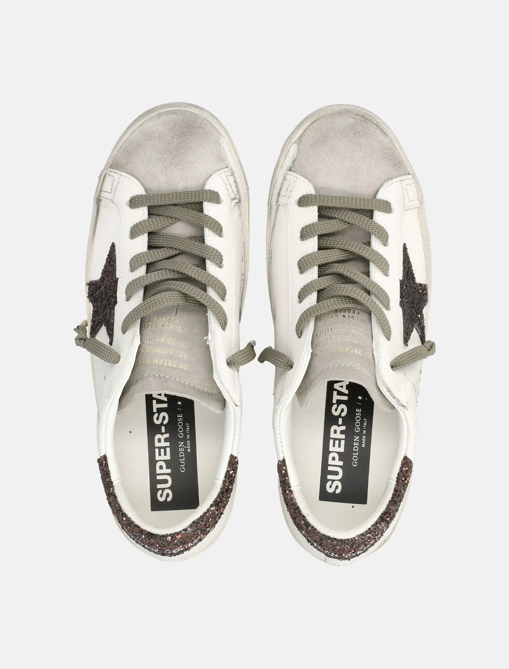 Оригінальна Super Star Womans Sneakers With Glitter Star Golden goose – вид ззаду