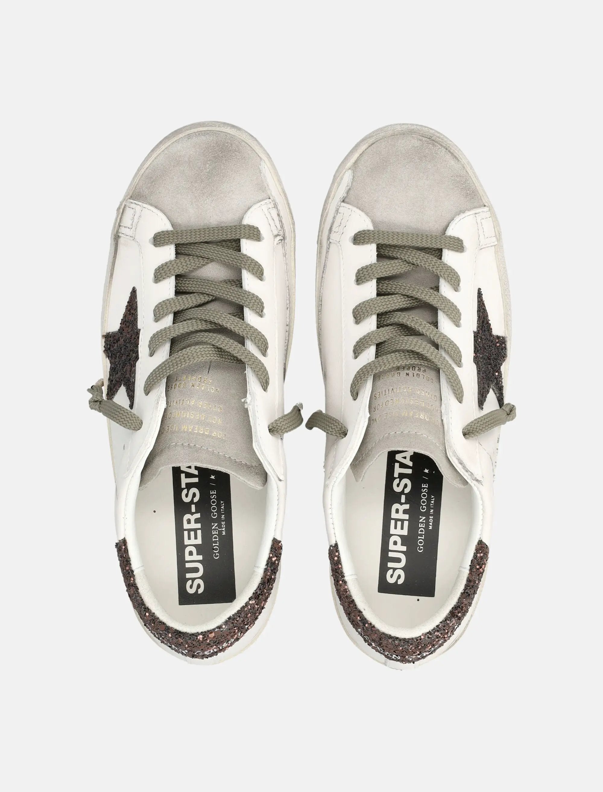 Оригінальна Super Star Womans Sneakers With Glitter Star Golden goose – вид ззаду