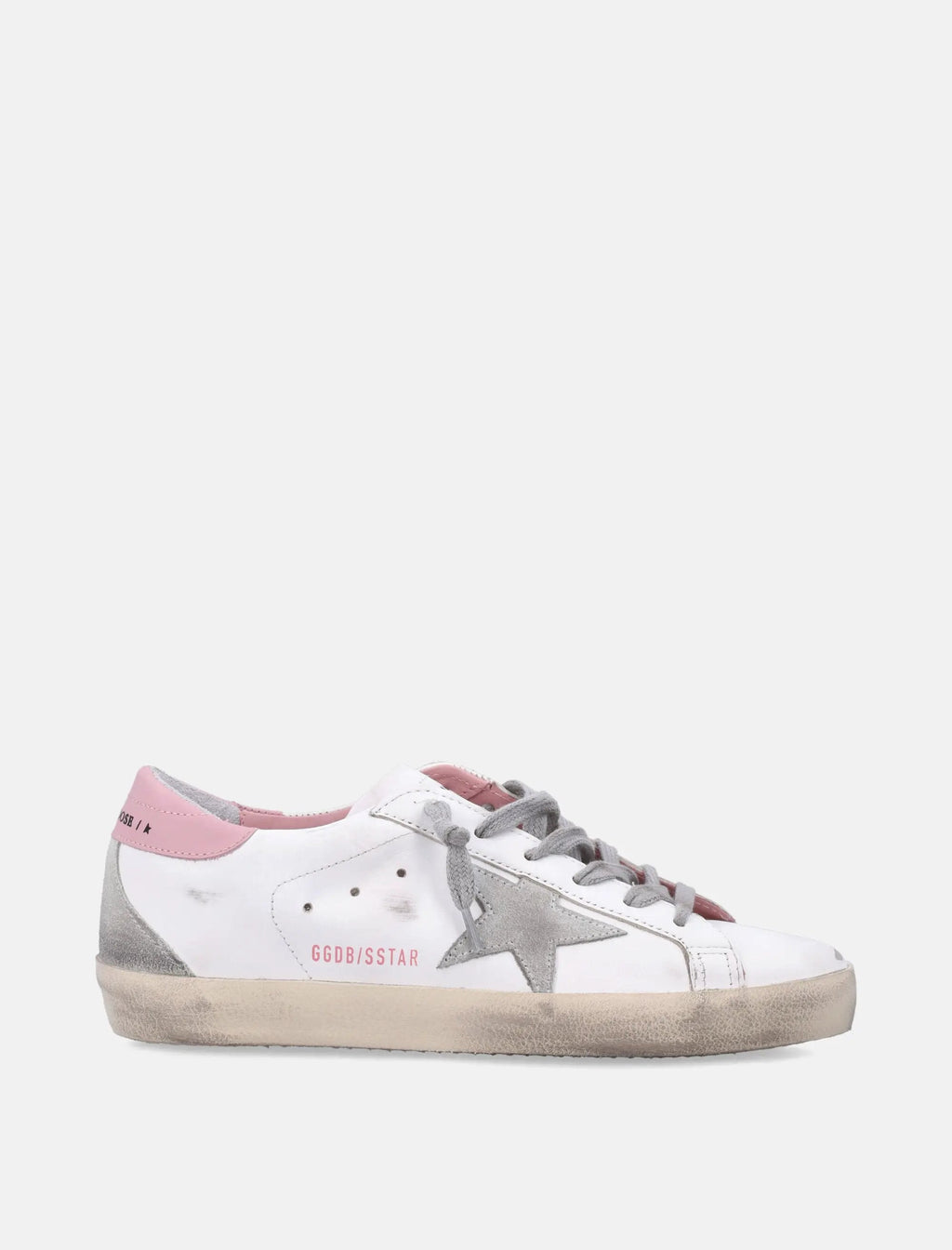 Leather Super-Star Classic Womans Sneakers White-Pink Golden goose оригінал – Купити в Україні – боковий вид