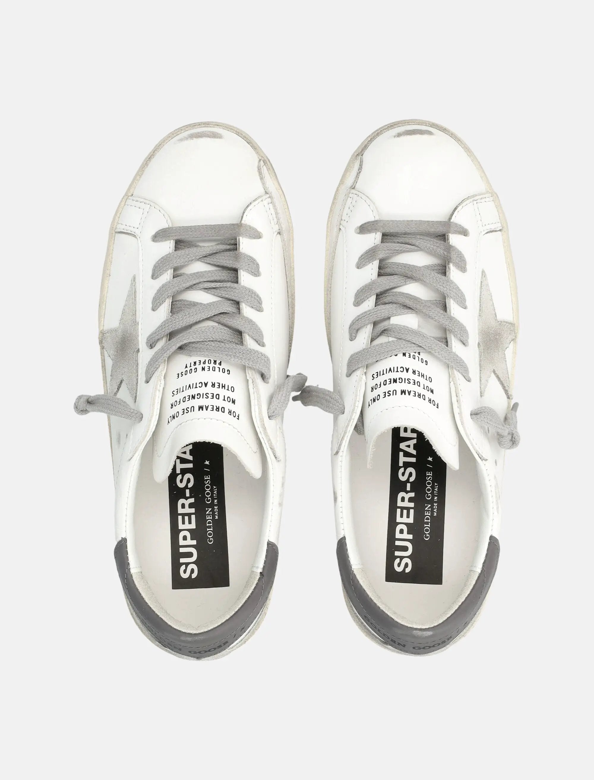 Super Star White And Gray Leather Womens Sneaker Golden goose оригінал – Купити в Україні – вид ззаду