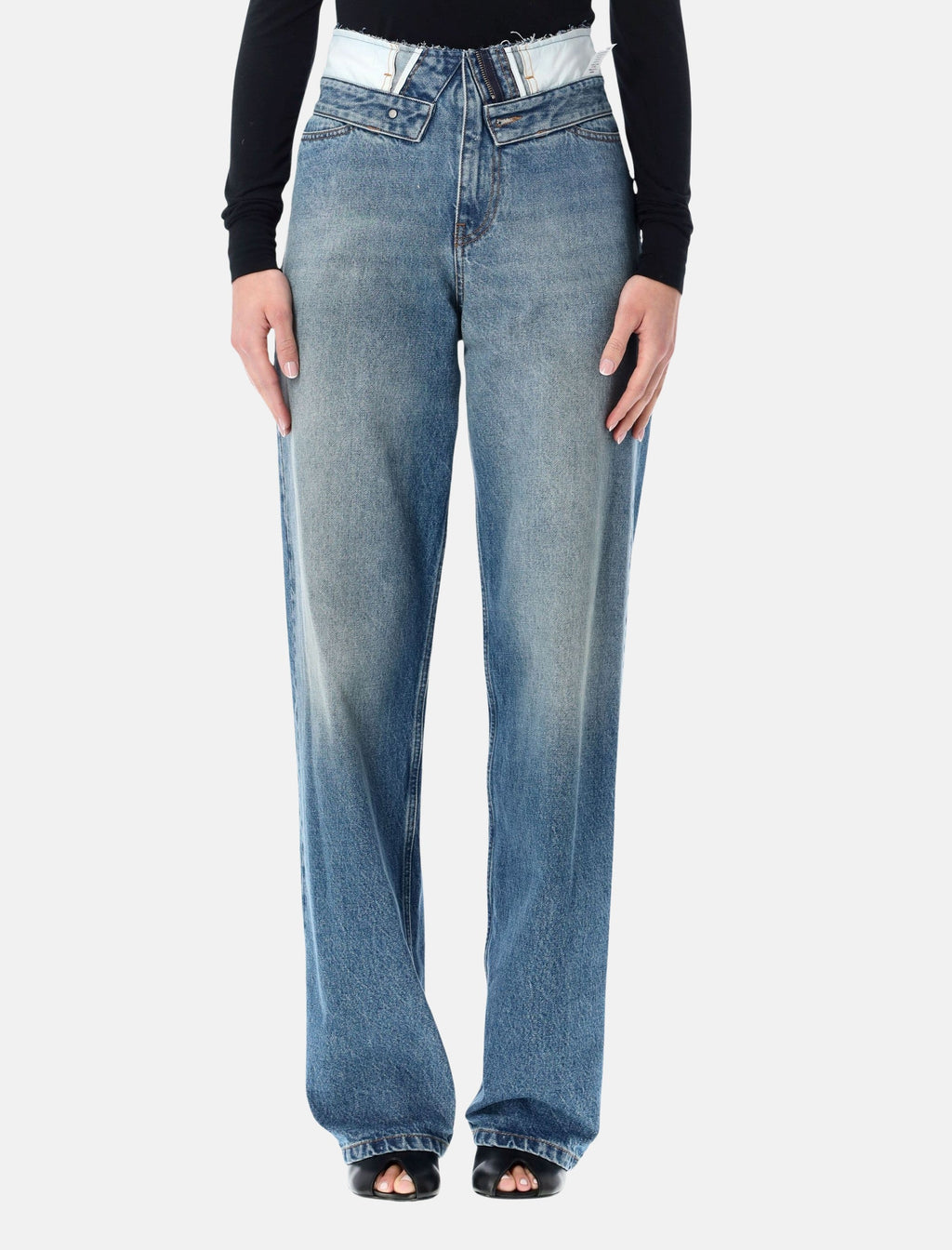 Double Waist Straight Jeans Maison margiela оригінал – Купити в Україні – боковий вид