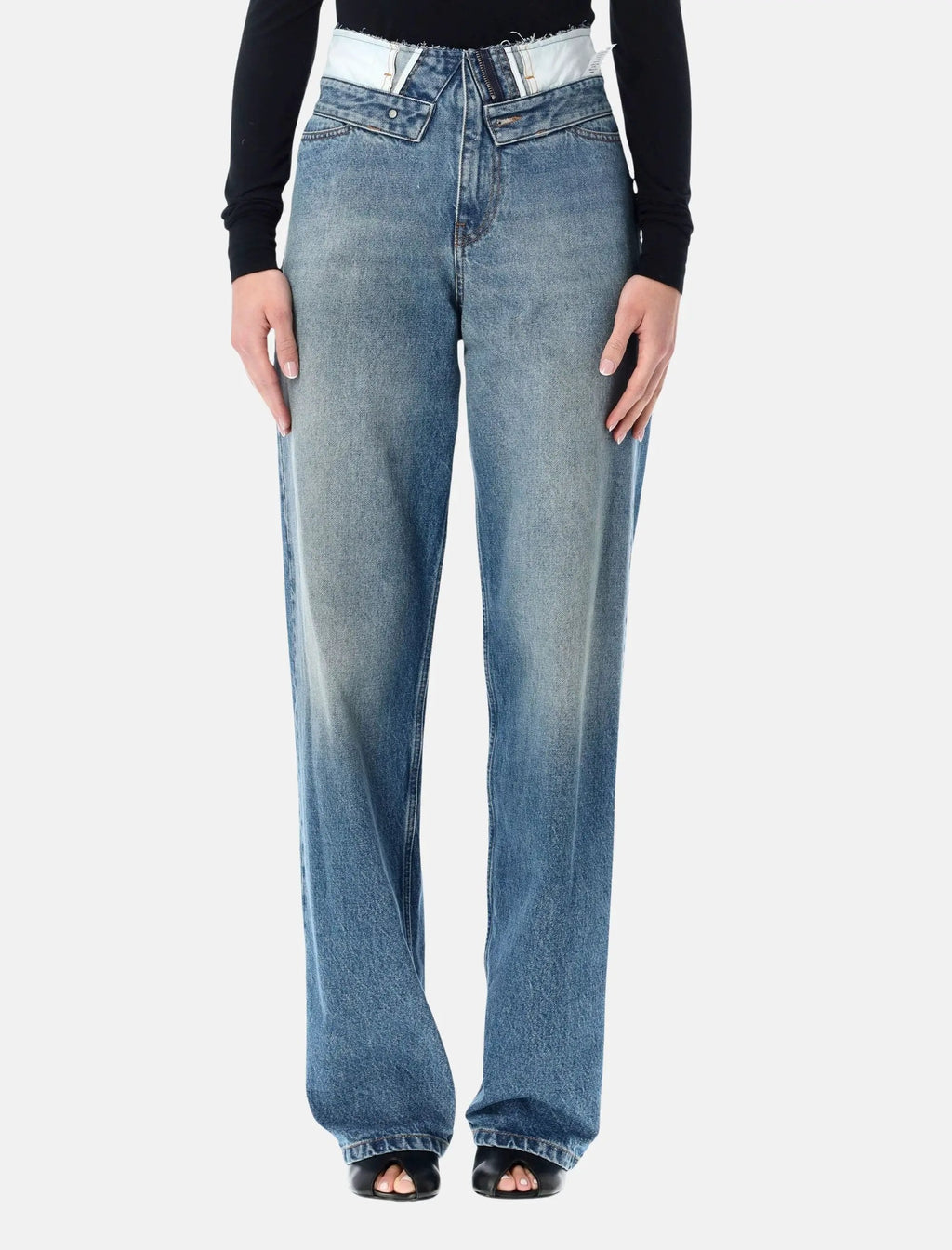 Double Waist Straight Jeans Maison margiela оригінал – Купити в Україні – боковий вид