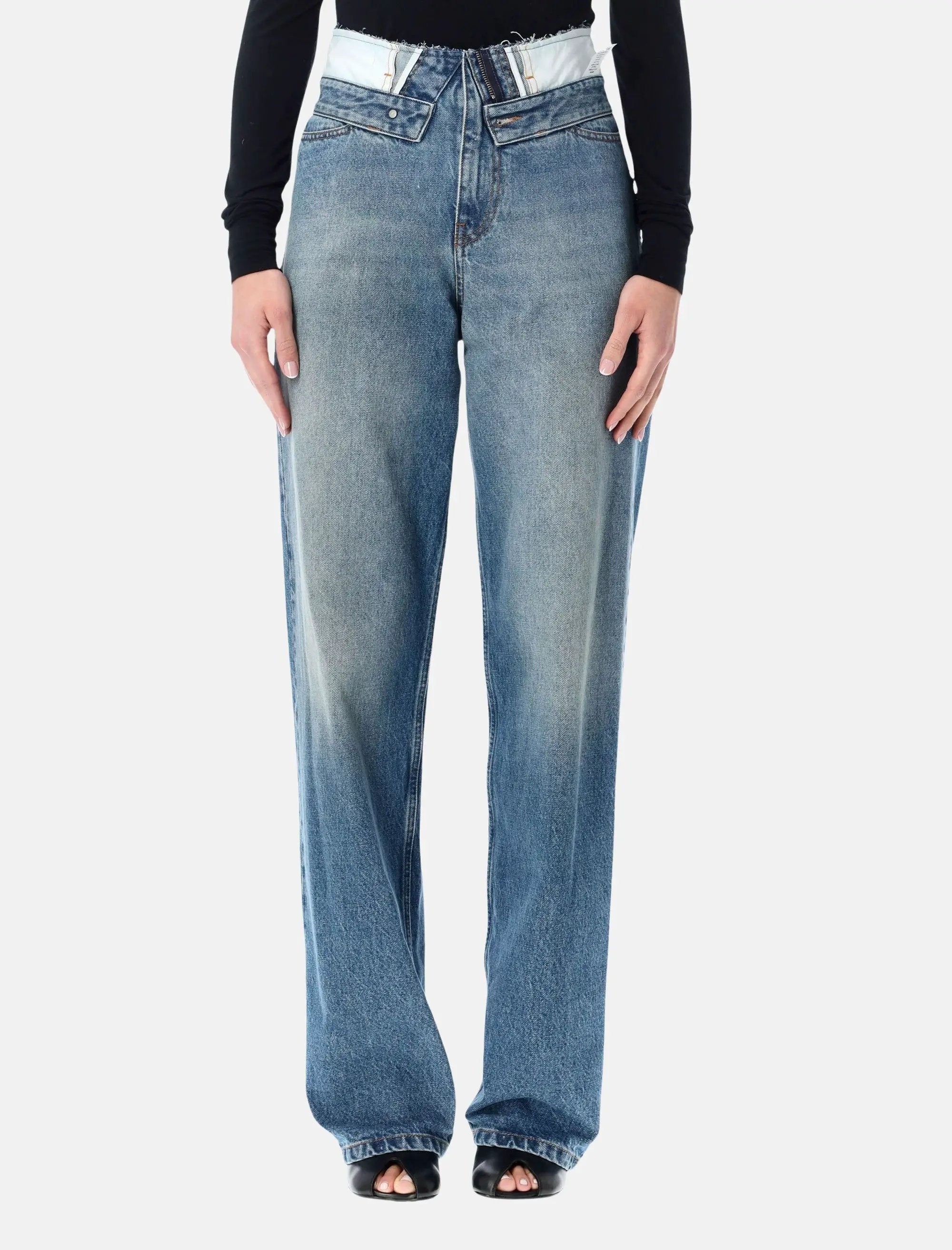 Double Waist Straight Jeans Maison margiela оригінал – Купити в Україні – боковий вид