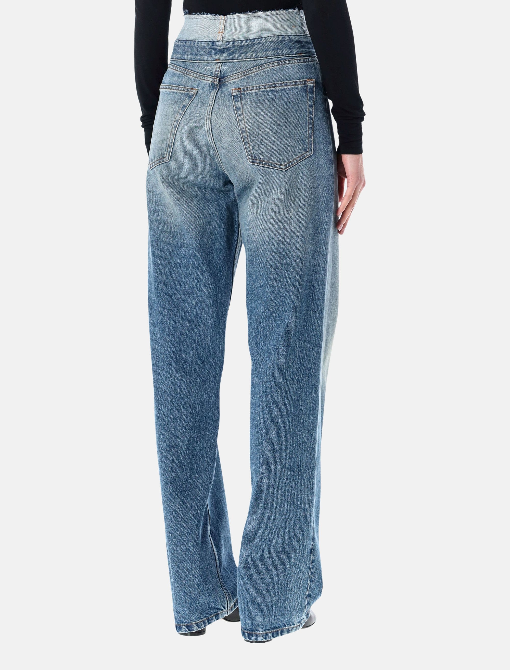 Double Waist Straight Jeans Maison margiela оригінал – Купити в Україні – вид ззаду