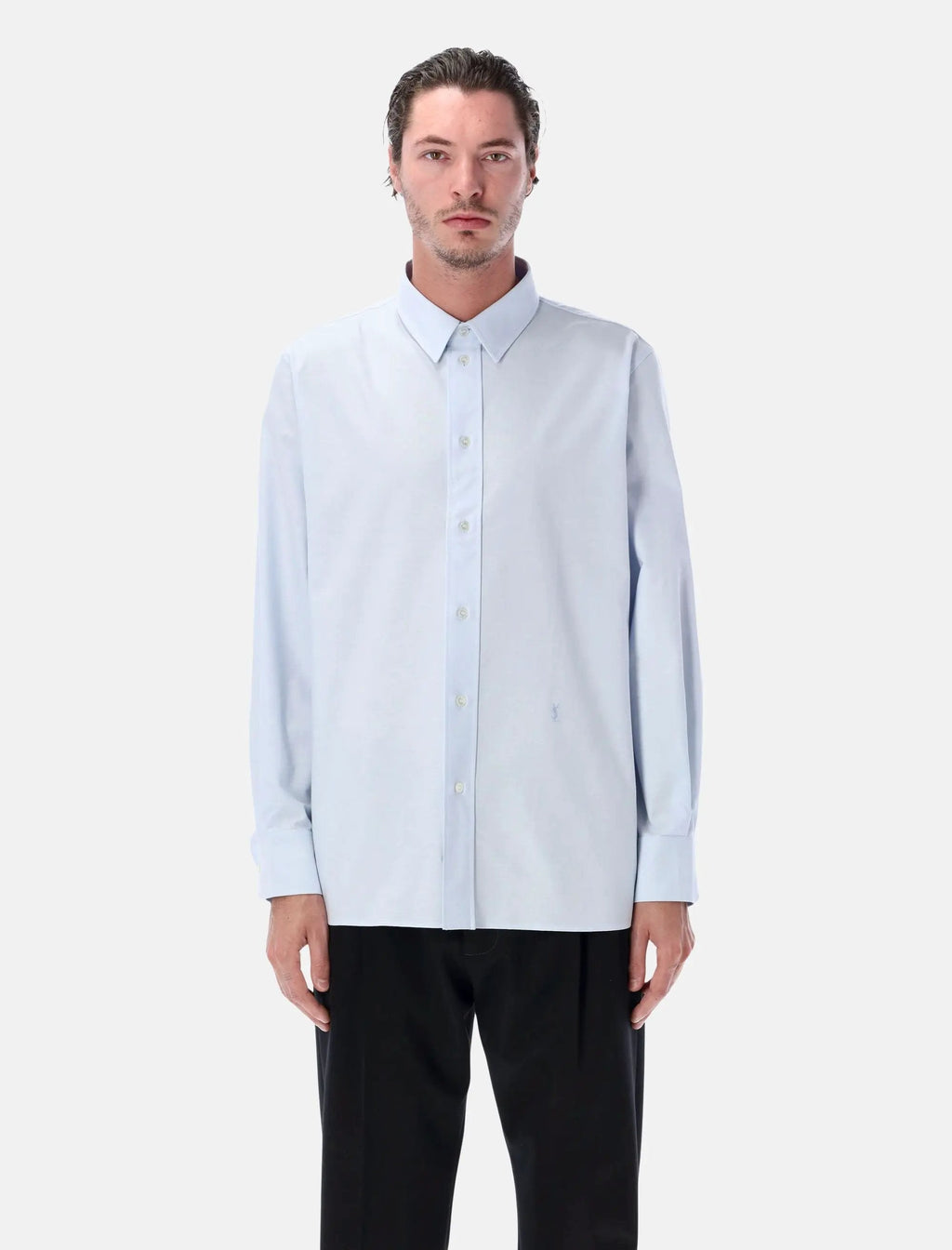 Cassandre Cotton Oxford Shirt Saint laurent оригінал – Купити в Україні – боковий вид