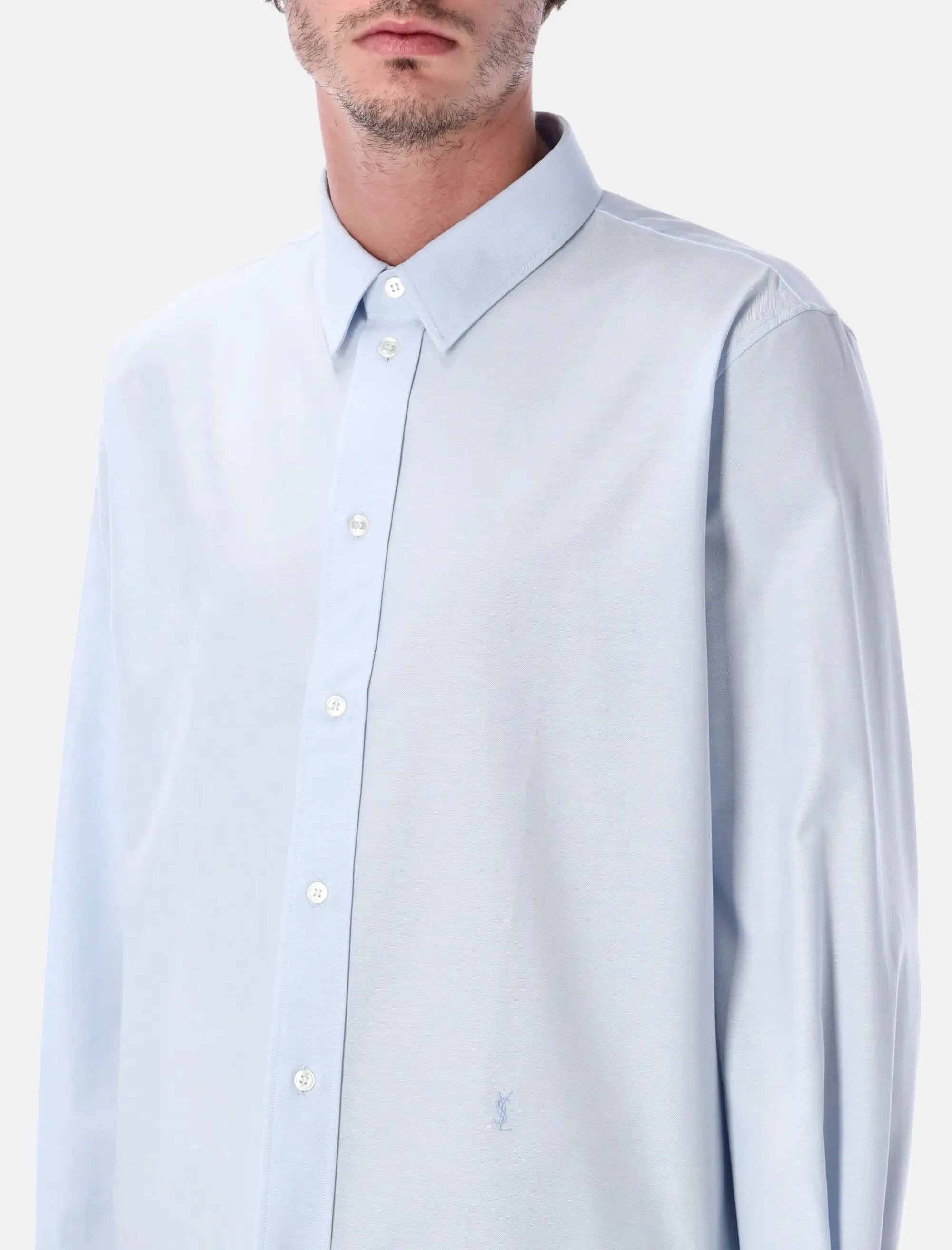 Cassandre Cotton Oxford Shirt Saint laurent оригінал – Купити в Україні – детальний вид