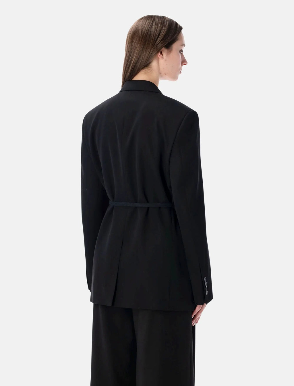 Black Wool Wrap Tailored Jacket Balenciaga оригінал – Купити в Україні – вид ззаду