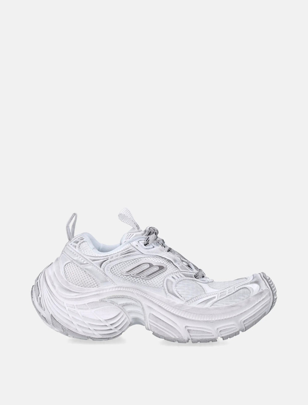 6xl White Womans Sneakers Balenciaga – Гарантія оригінальності – боковий вид