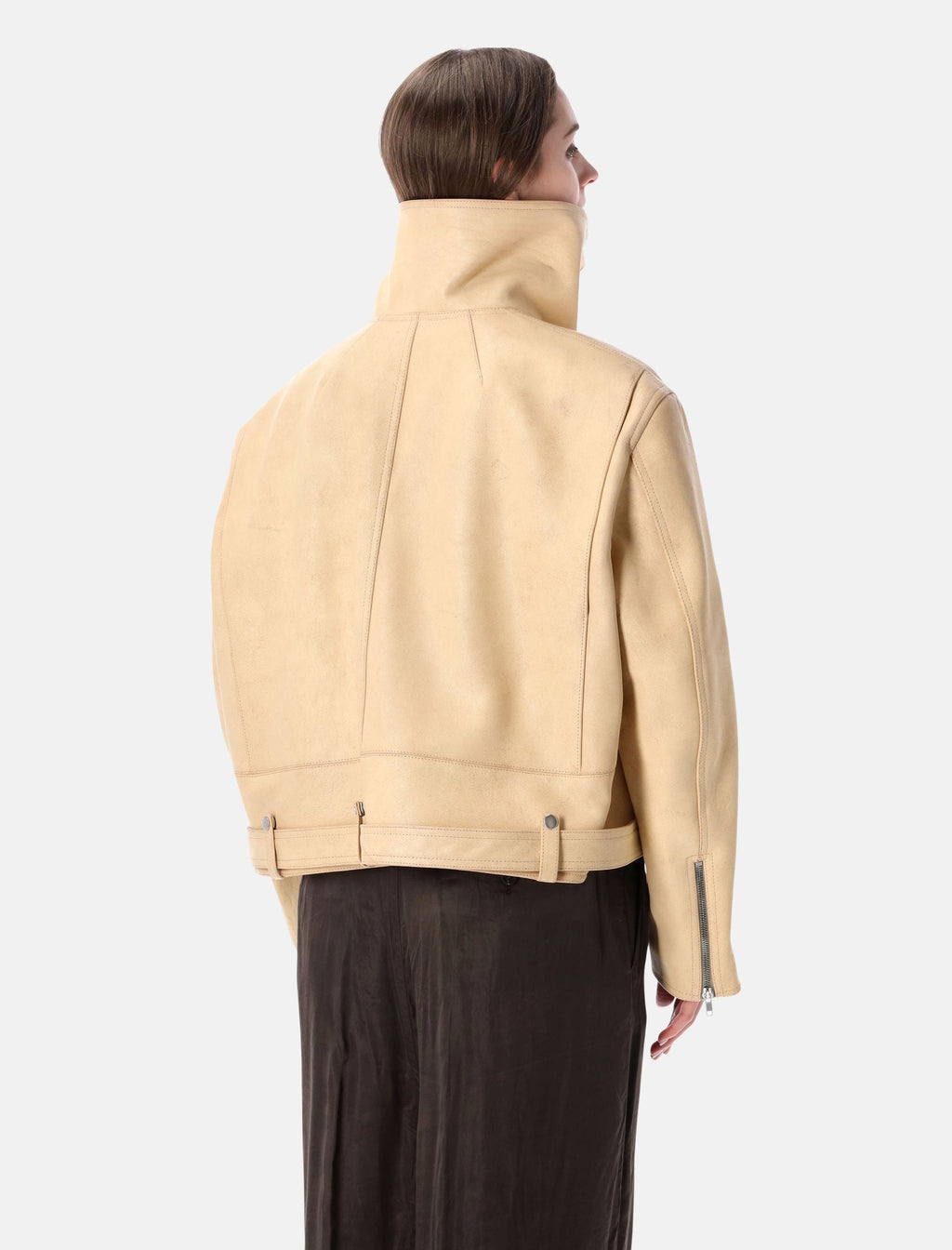 Biker Jumbo Stooges Leather Jacket Rick owens – Гарантія оригінальності – вид ззаду