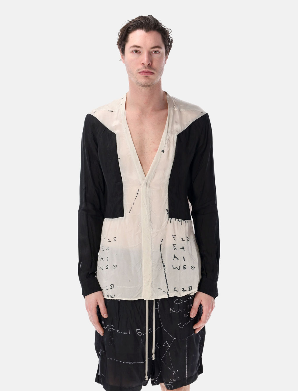 Оригінальна Larry Fogpocket Shirt Rick owens – боковий вид