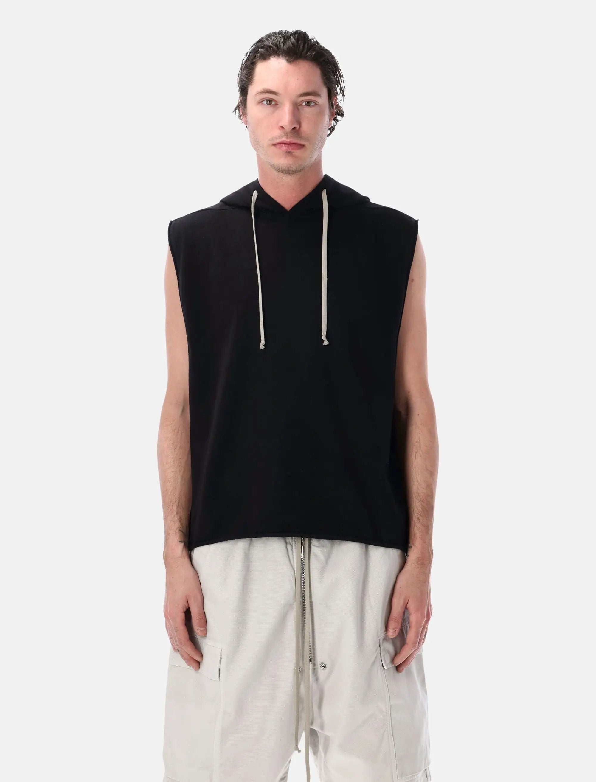Sleeveless Hooded Tunic Rick owens – Гарантія оригінальності – боковий вид
