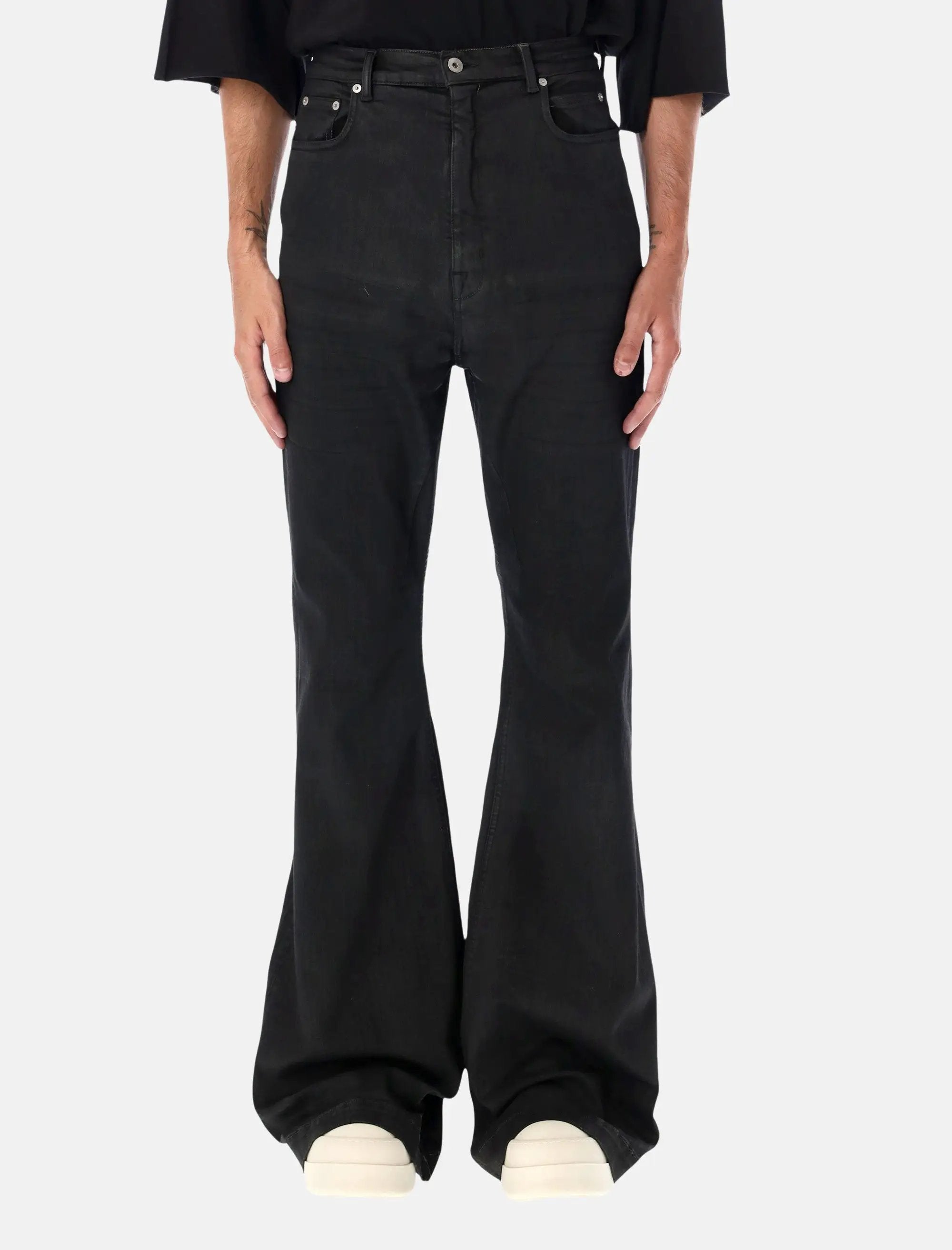 Coated Denim Bolan Bootcut Jeans Rick owens – Гарантія оригінальності – боковий вид