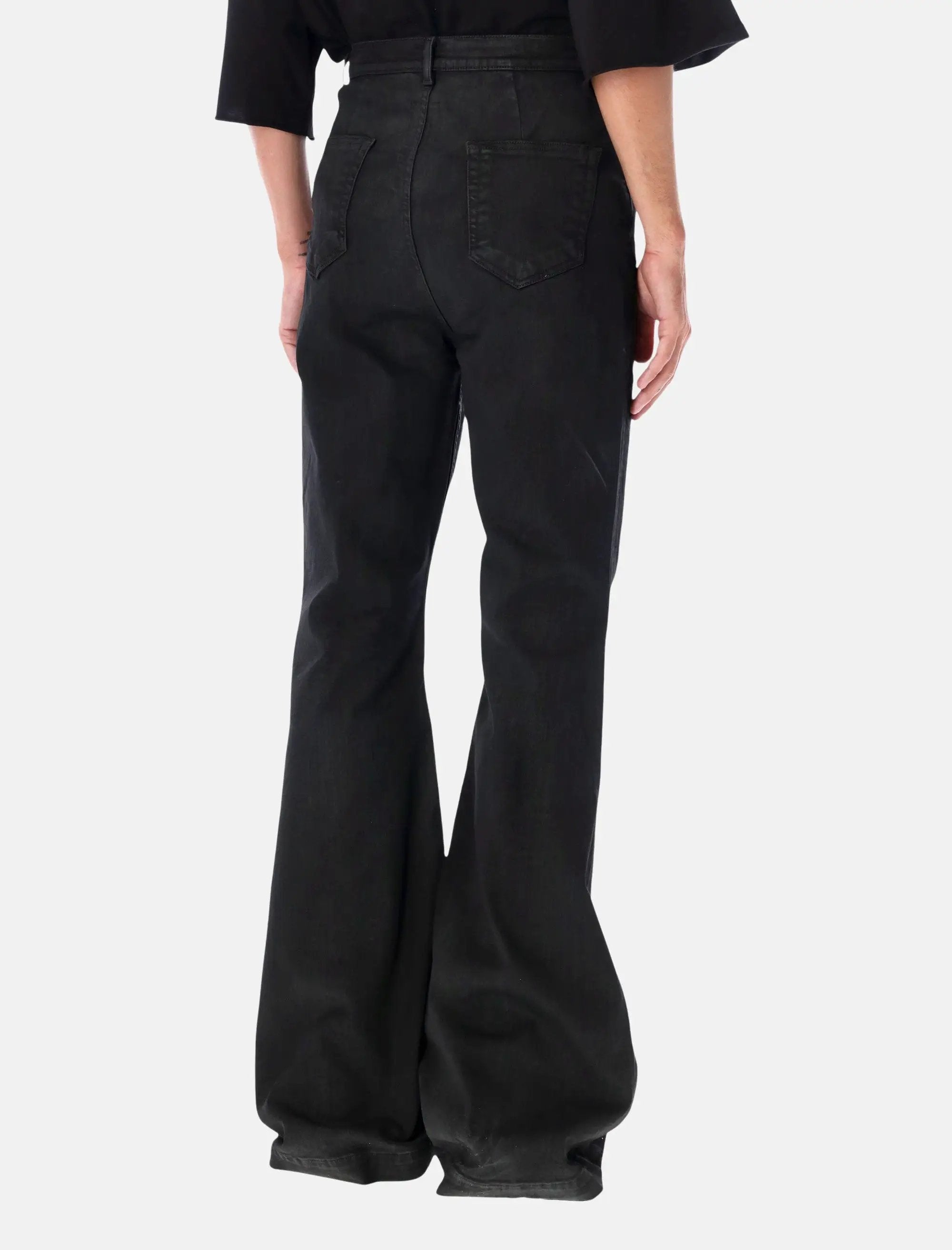 Coated Denim Bolan Bootcut Jeans Rick owens – Гарантія оригінальності – вид ззаду