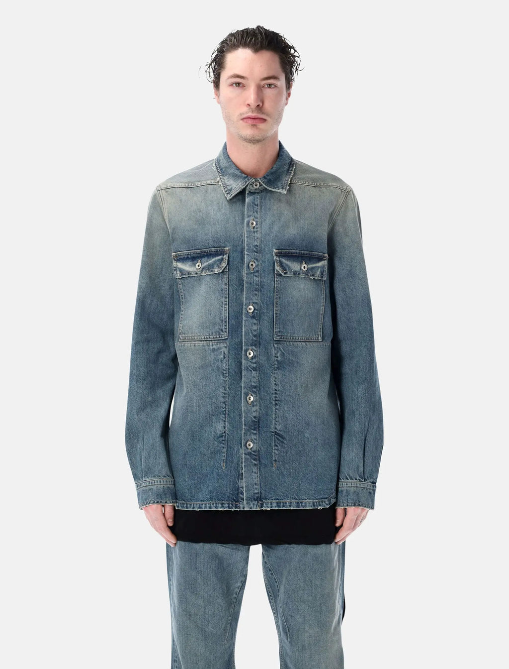 Denim Outershirt Rick owens – Гарантія оригінальності – боковий вид