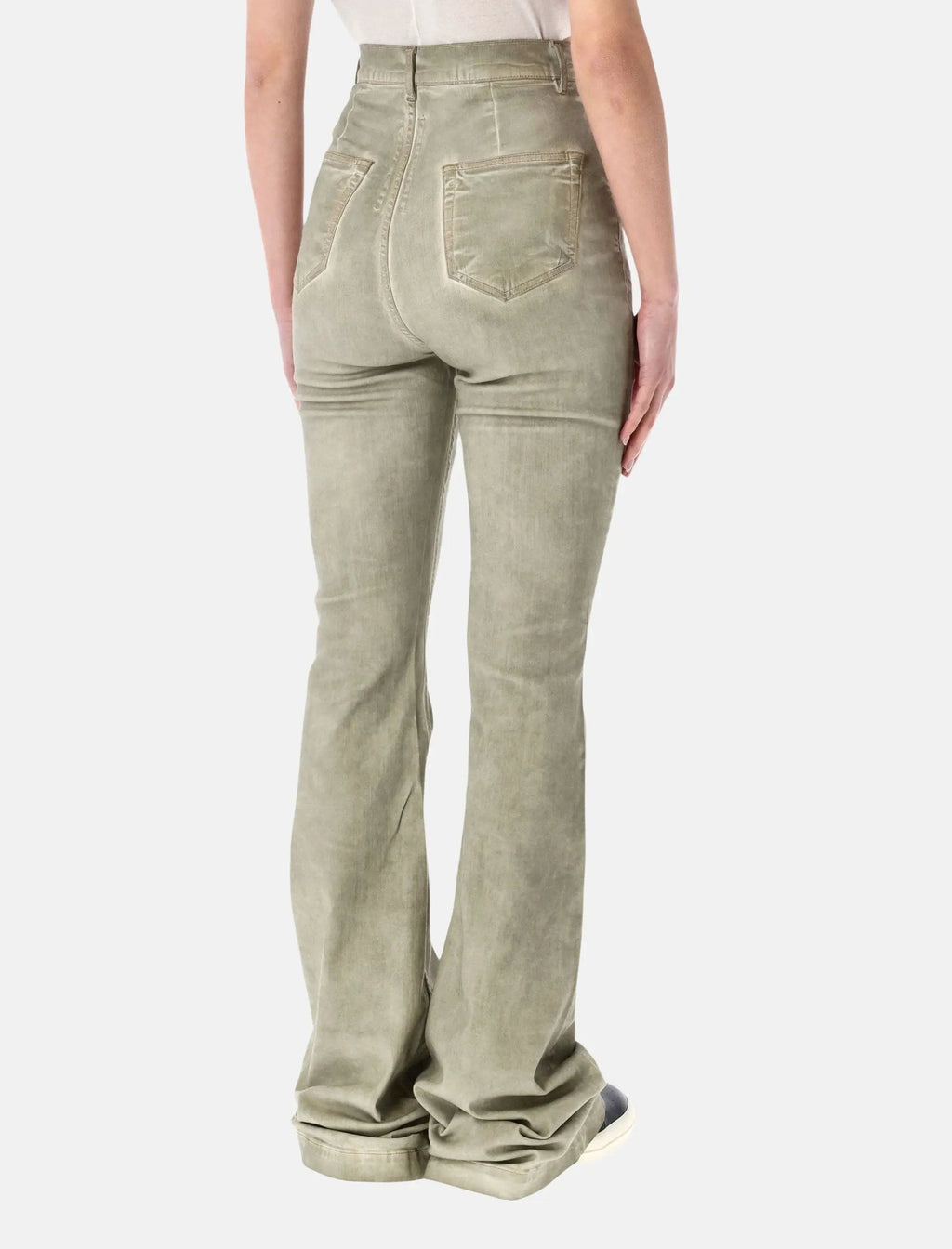 Bolan Bootcut Sand Waxed Jeans Rick owens – Гарантія оригінальності – вид ззаду