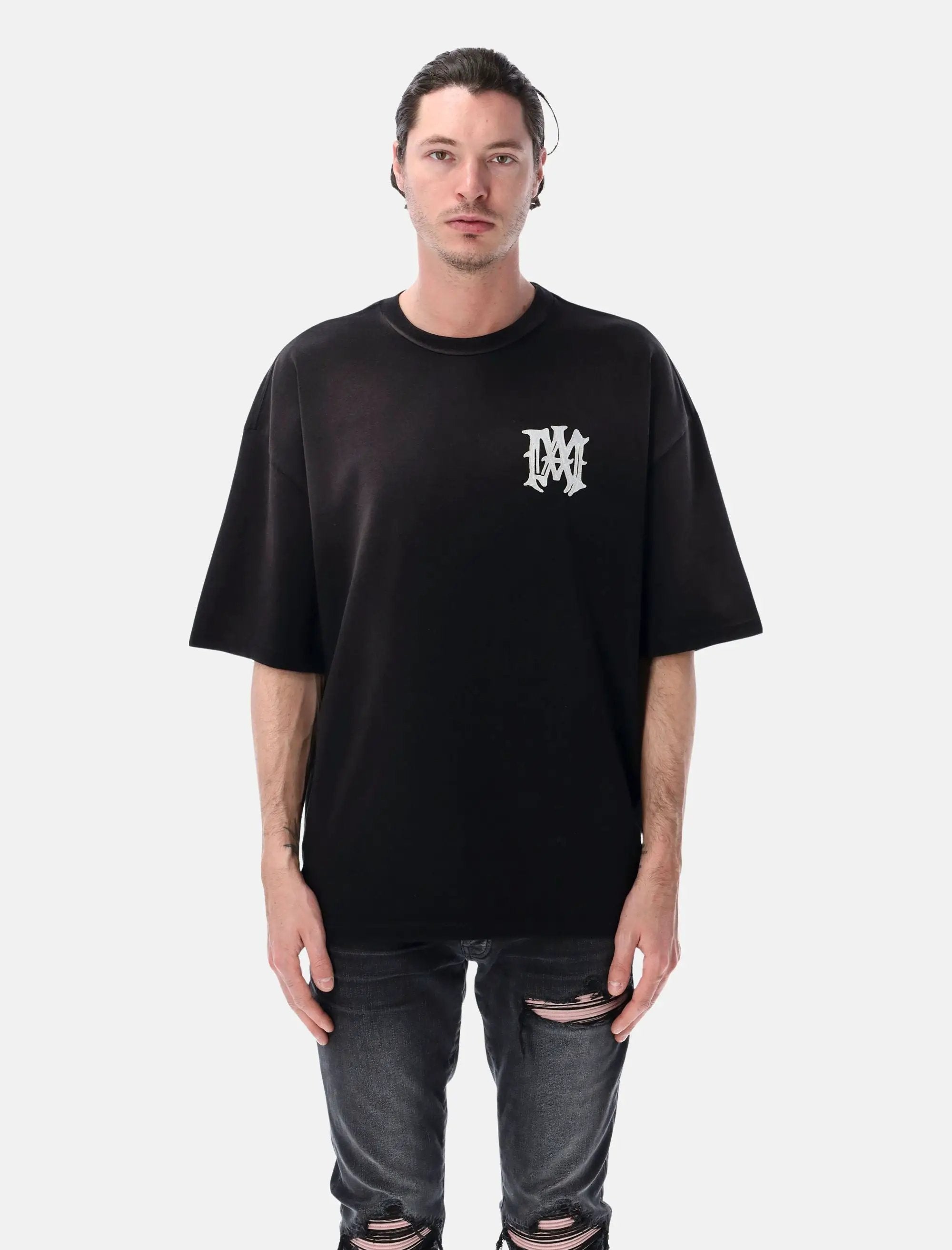 Hollywood Oversized Cotton Tee Amiri оригінал – Купити в Україні – боковий вид