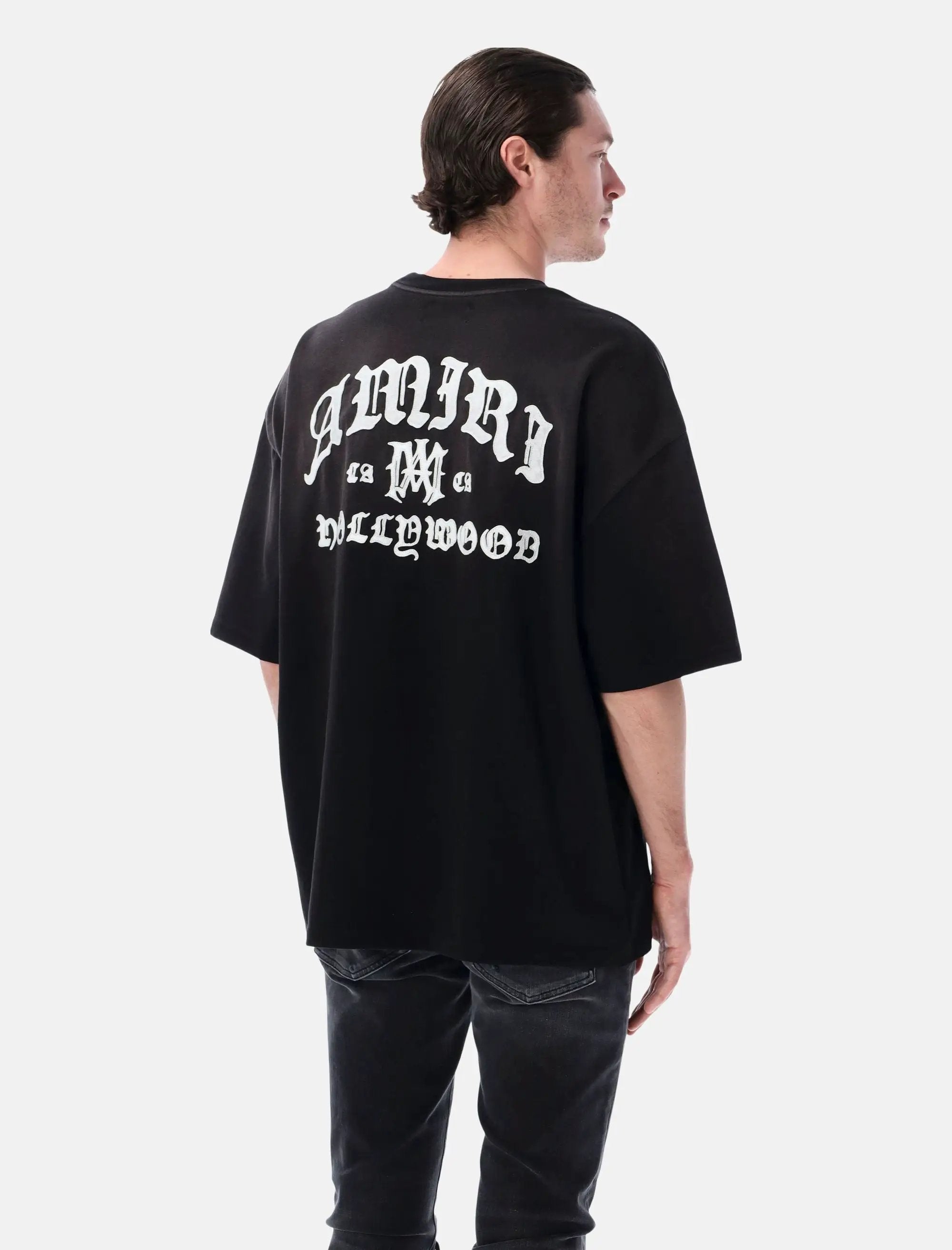 Hollywood Oversized Cotton Tee Amiri оригінал – Купити в Україні – вид ззаду
