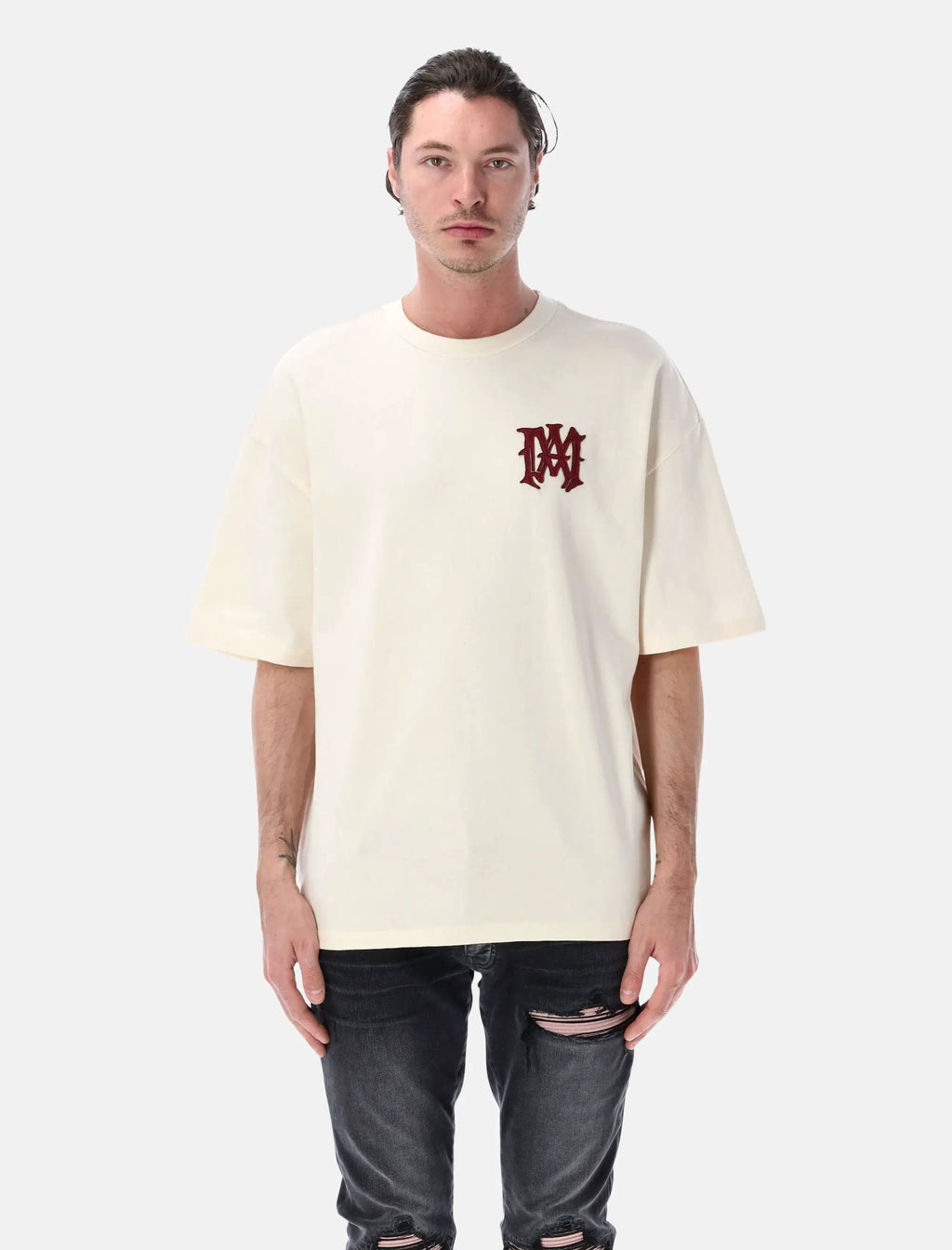 Hollywood Oversized Cotton Tee Amiri оригінал – Купити в Україні – боковий вид