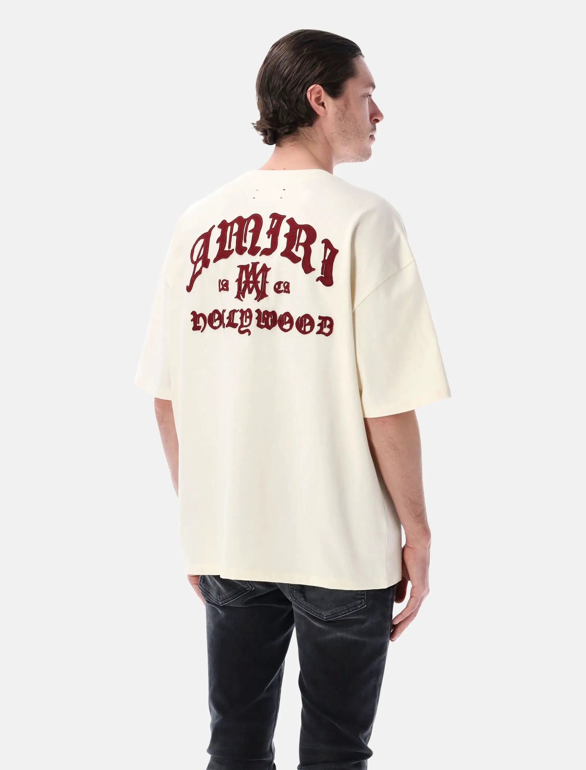 Hollywood Oversized Cotton Tee Amiri оригінал – Купити в Україні – вид ззаду