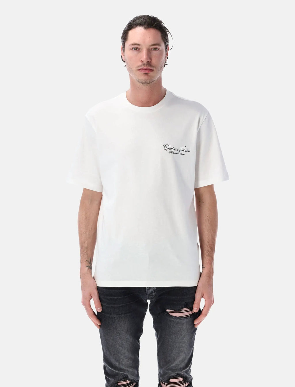 Chateau Script Oversized Tee Amiri оригінал – Купити в Україні – боковий вид