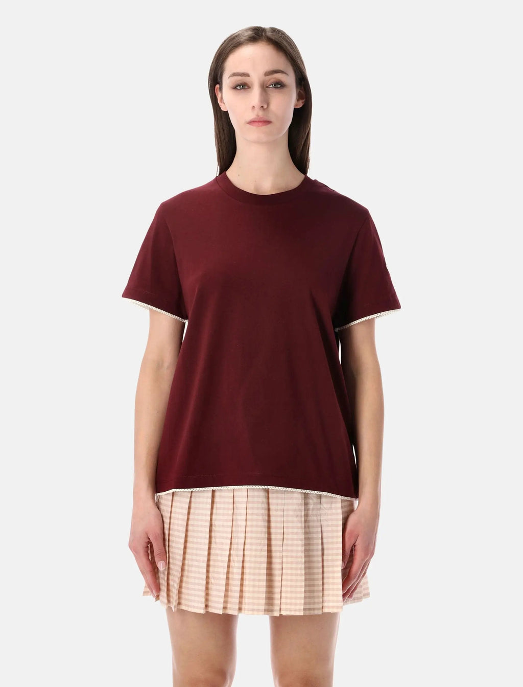 Оригінальна Cotton Logo T Shirt Moncler – боковий вид