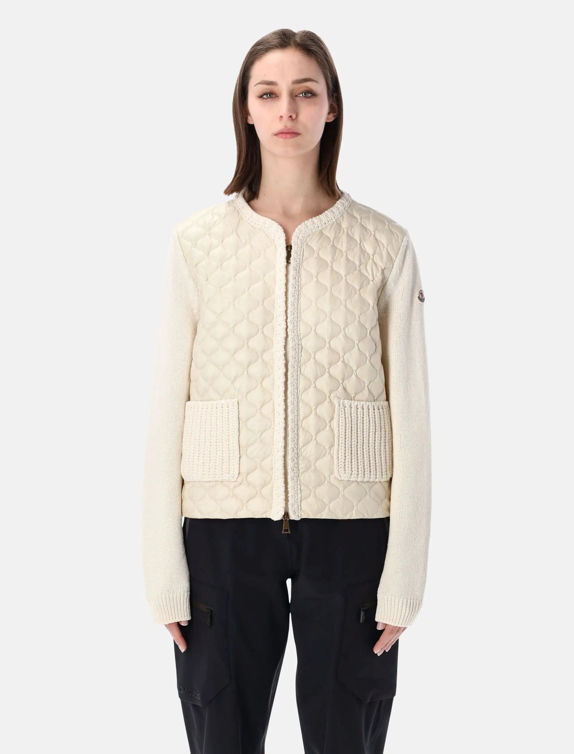 Geometric Quilted Padded Cardigan Moncler оригінал – Купити в Україні – боковий вид