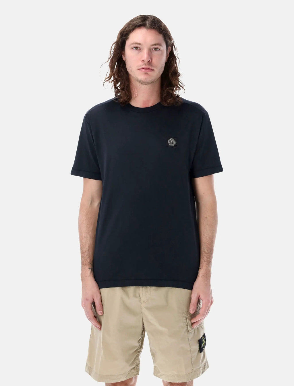 Cotton Jersey T Shirt With Compass Patch Stone island – Гарантія оригінальності – боковий вид