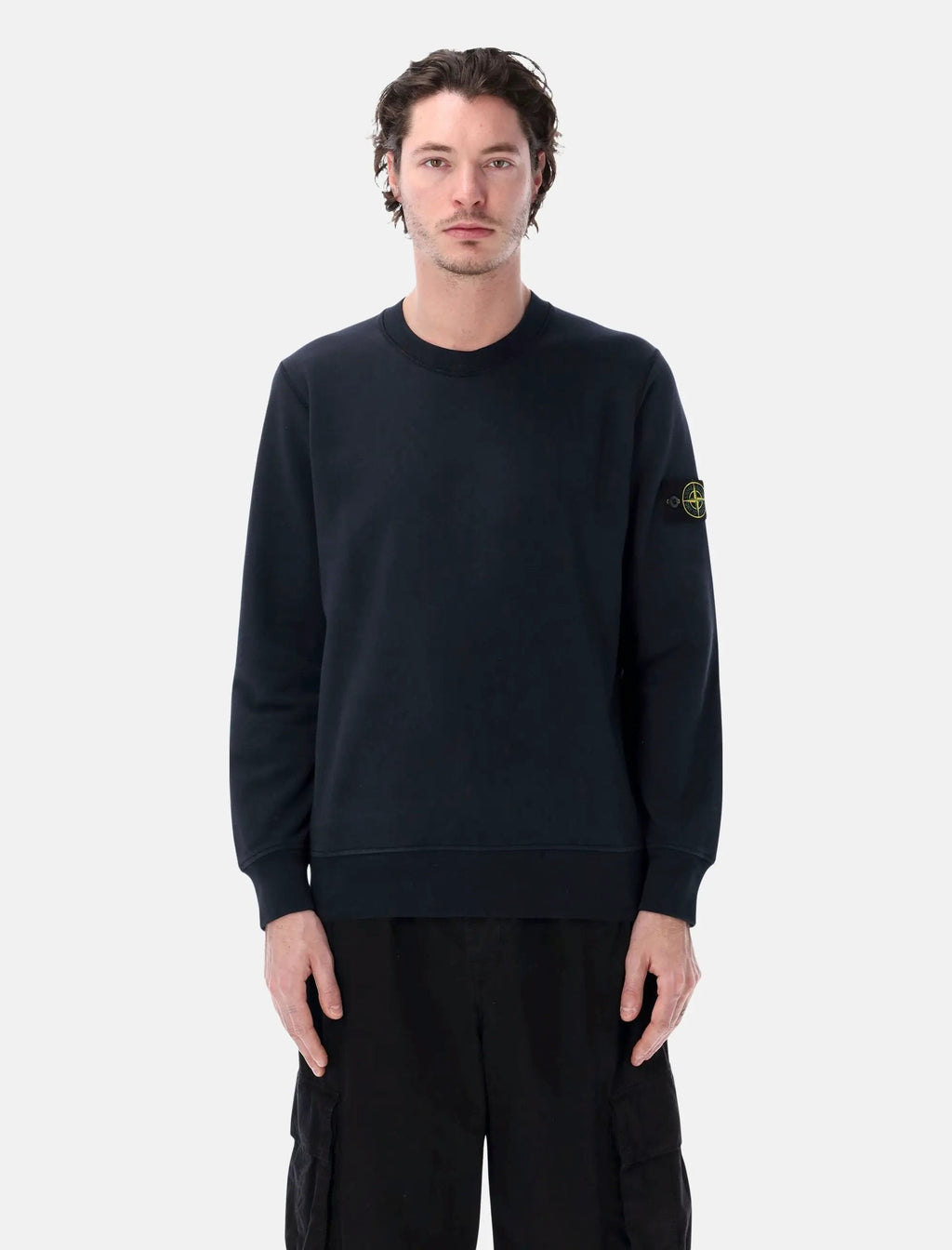 Оригінальна Organic Cotton Crewneck Sweatshirt Stone island – боковий вид