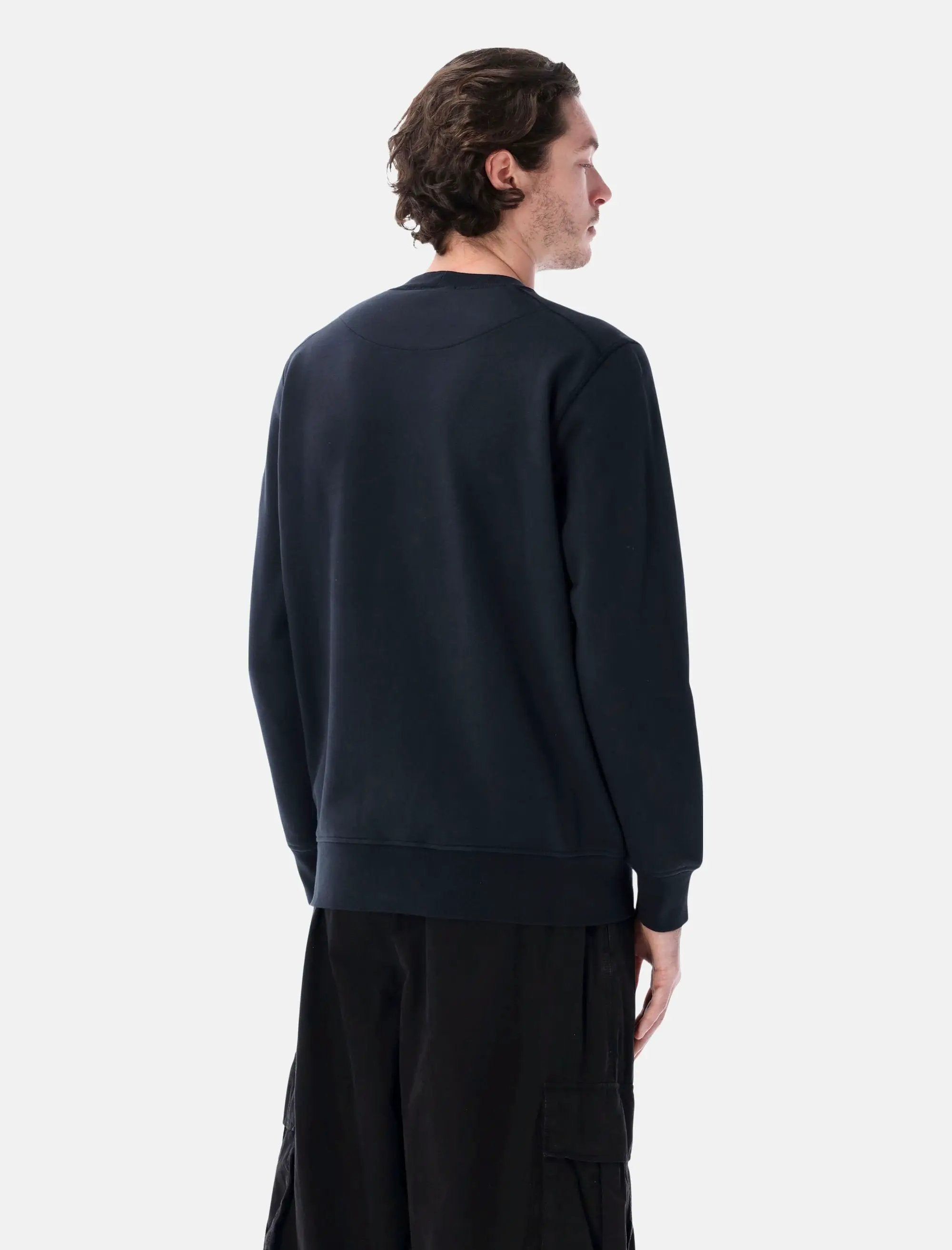Оригінальна Organic Cotton Crewneck Sweatshirt Stone island – вид ззаду