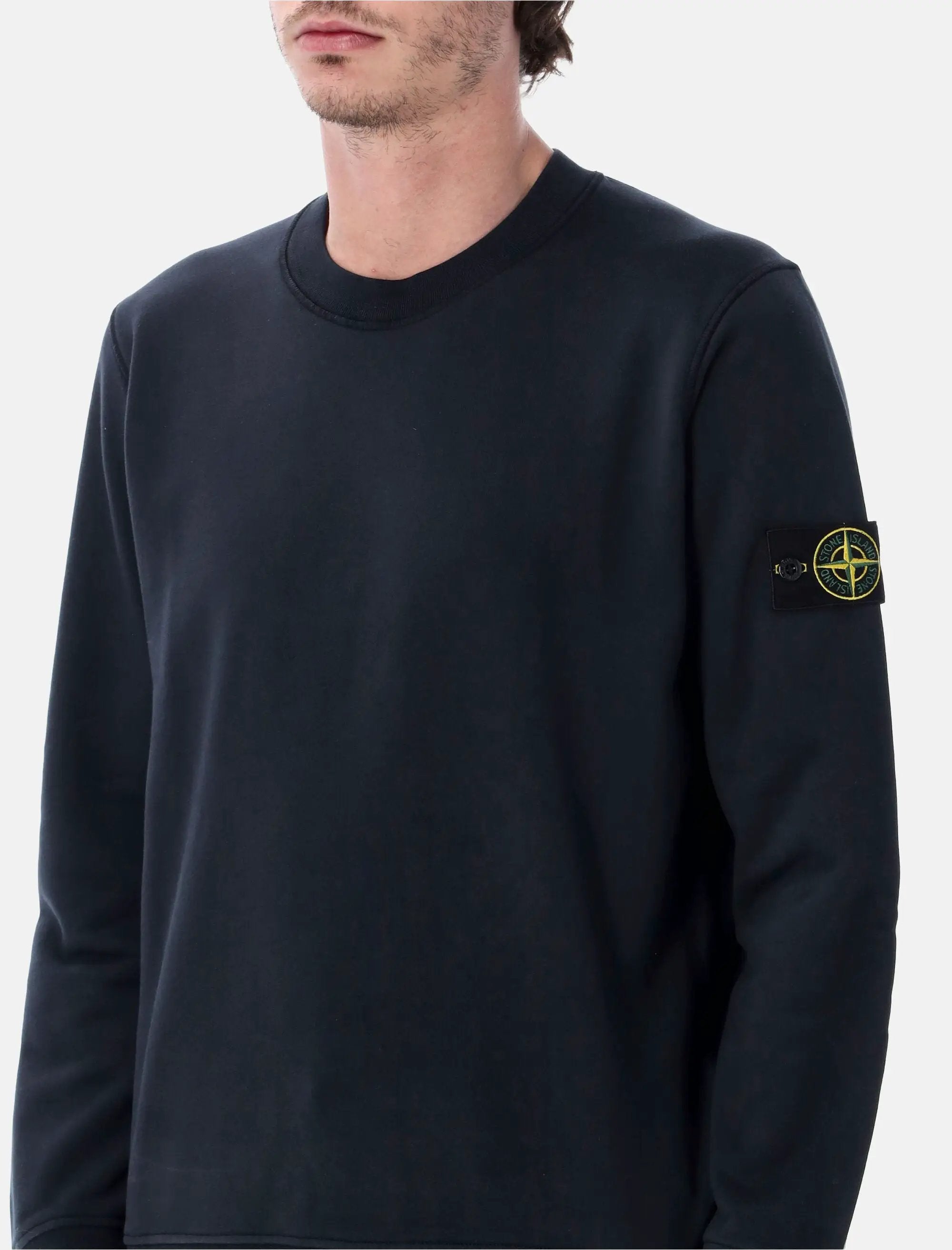 Оригінальна Organic Cotton Crewneck Sweatshirt Stone island – детальний вид