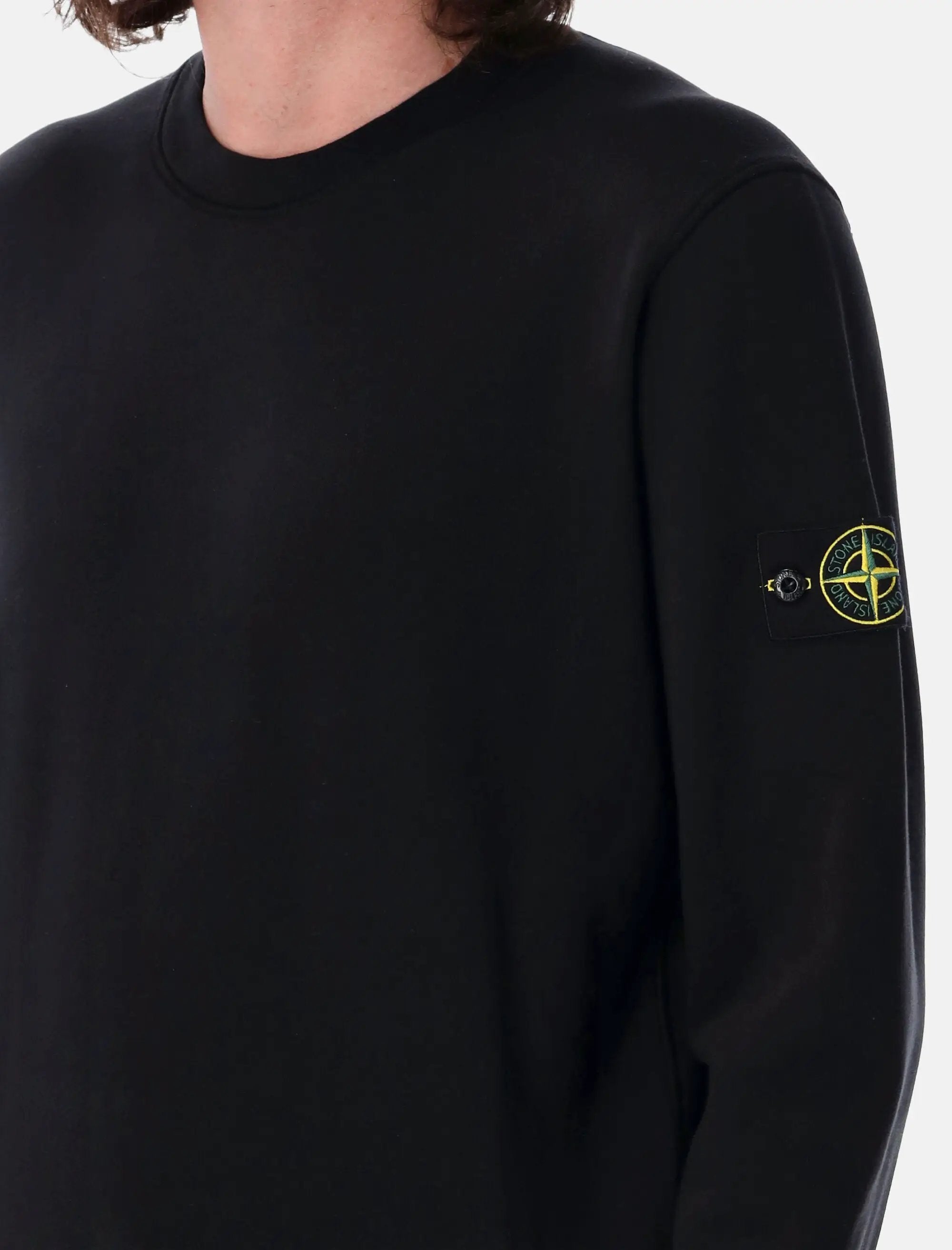 Оригінальна Organic Cotton Crewneck Sweatshirt Stone island – детальний вид