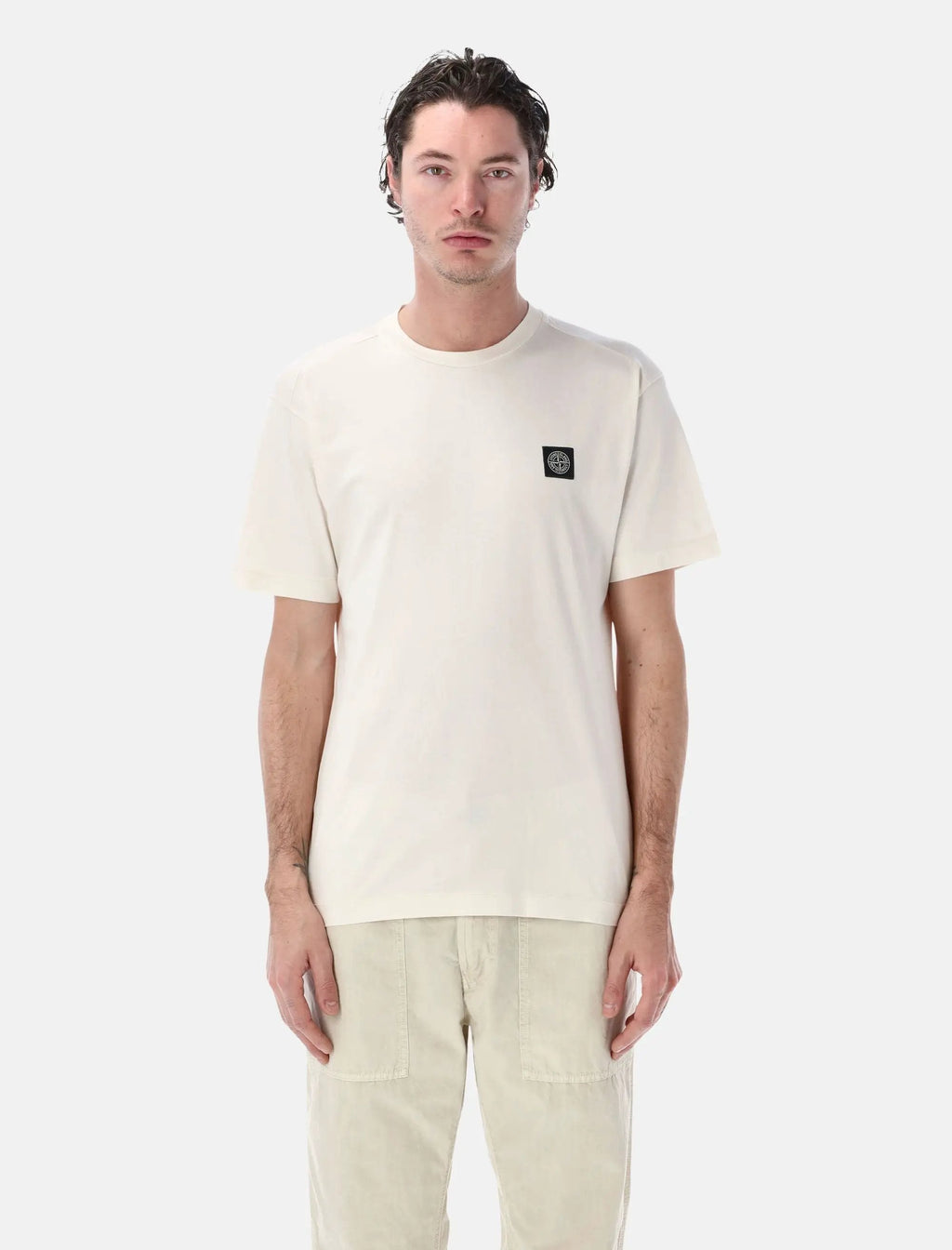 Cotton Jersey T Shirt With Compass Patch Stone island – Гарантія оригінальності – боковий вид
