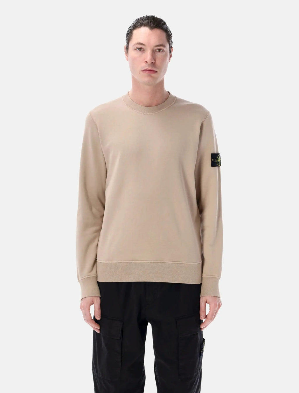 Оригінальна Organic Cotton Crewneck Sweatshirt Stone island – боковий вид