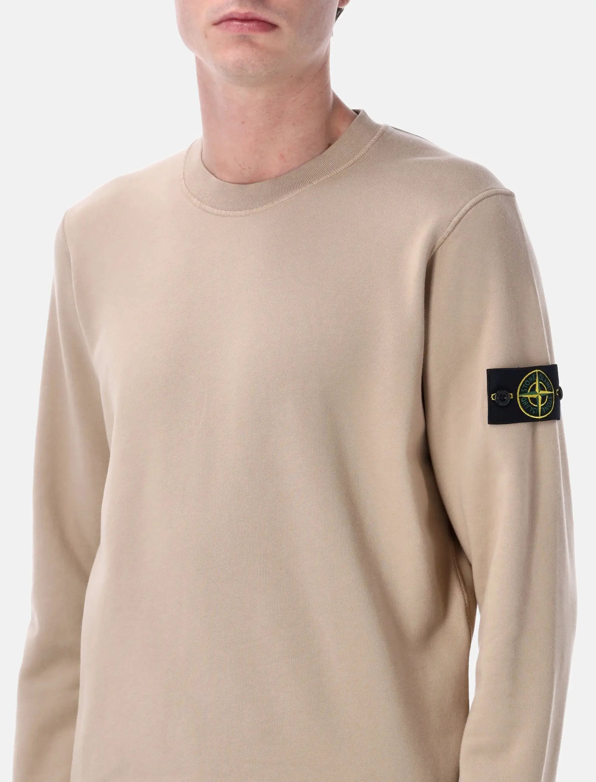 Оригінальна Organic Cotton Crewneck Sweatshirt Stone island – детальний вид