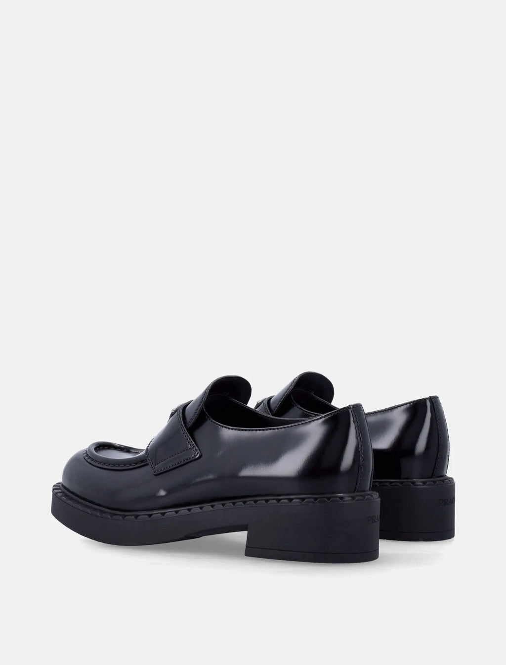 Оригінальна Chocolate Brushed Leather Loafers Prada – збільшений вид