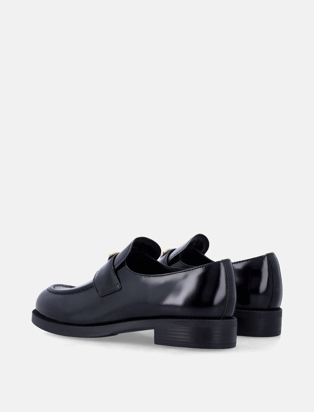 Brushed Leather Loafers With Logo Prada – Гарантія оригінальності – збільшений вид