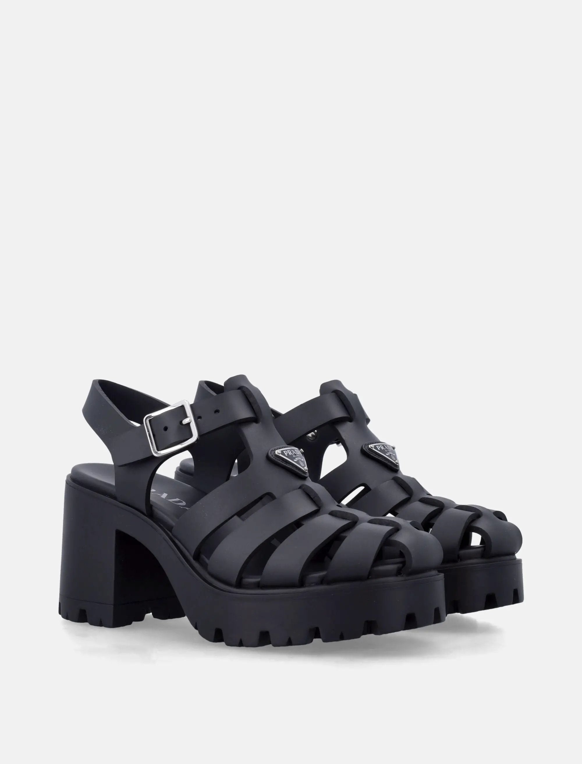 Оригінальна Monolith Rubber Sandals Prada – вид ззаду