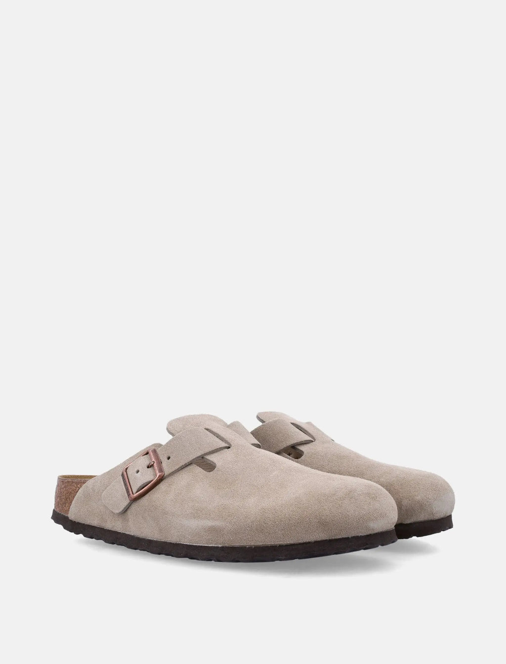 Оригінальна Boston Suede Taupe Birkenstock – вид ззаду