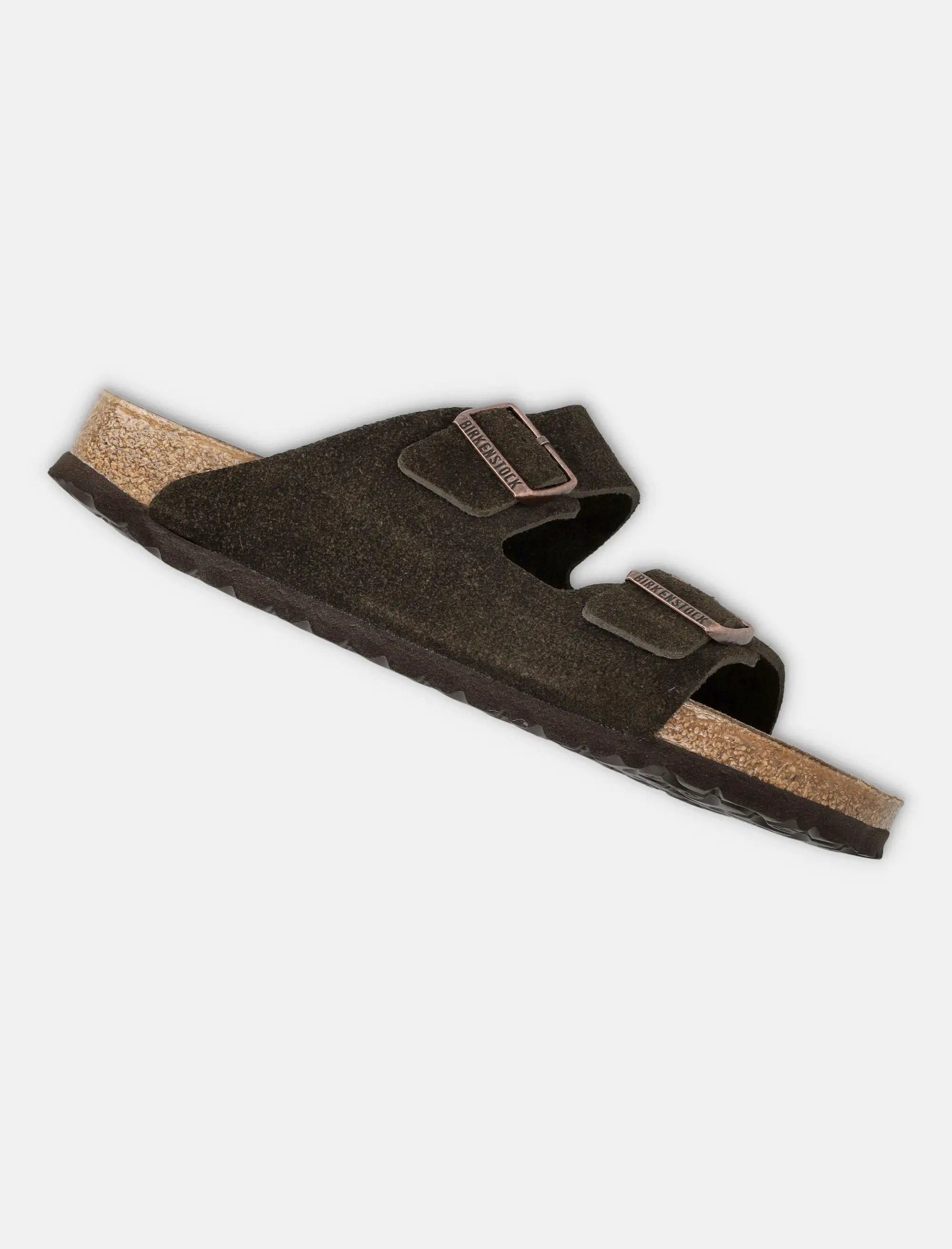 Оригінальна Arizona Suede Flat Sandals In Mocha Birkenstock – детальний вид - BIRKENSTOCK
