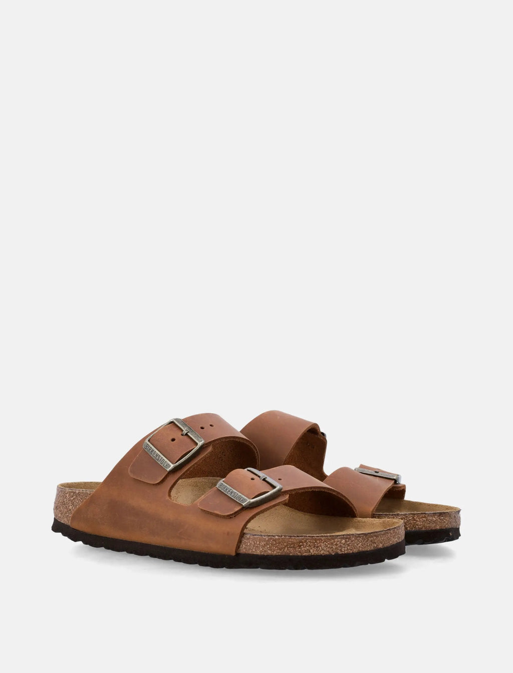 Оригінальна Arizona Oiled Leather Sandals Cognac Birkenstock – вид ззаду