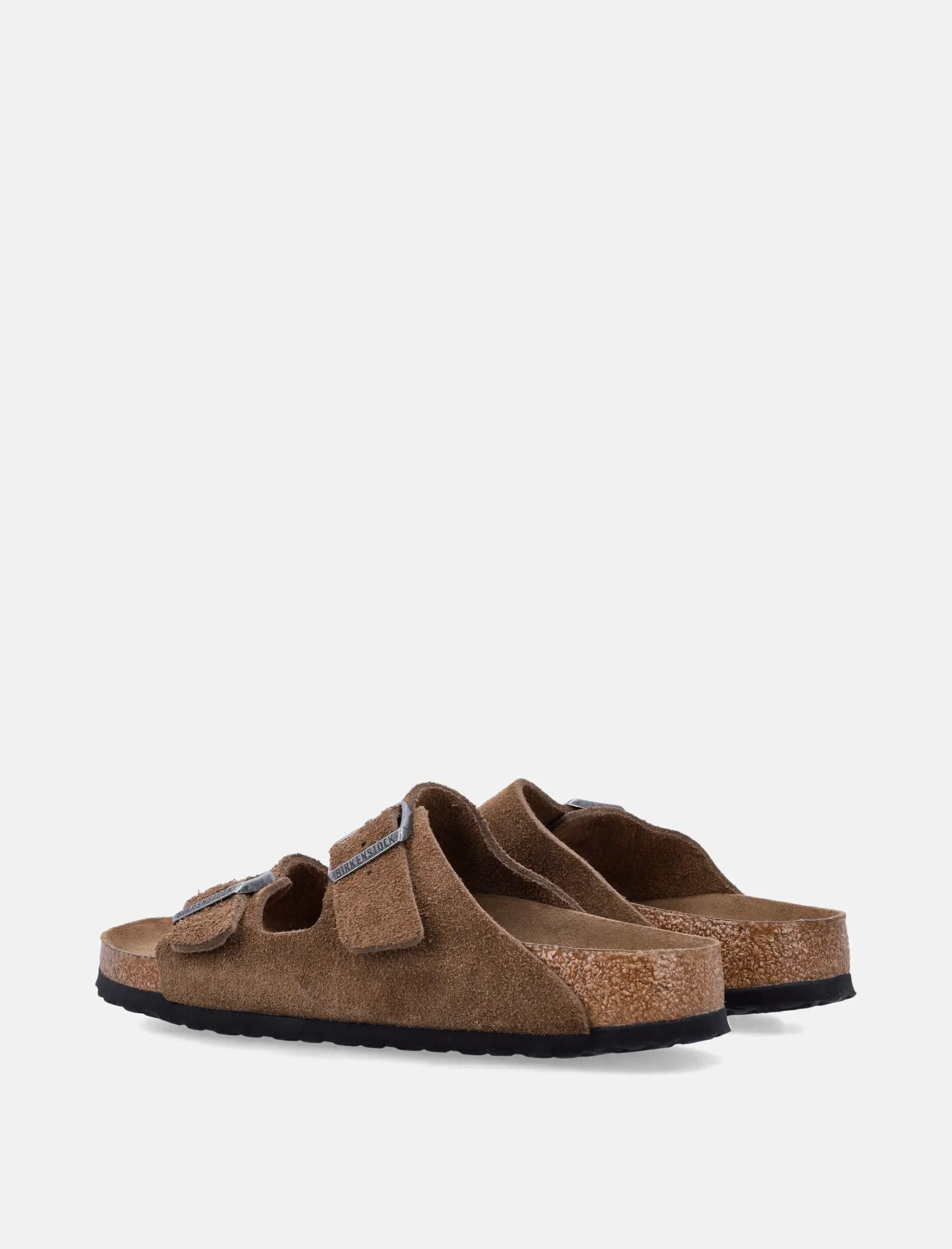 Arizona Suede Flat Sandals In Dark Tea Birkenstock оригінал – Купити в Україні – збільшений вид - BIRKENSTOCK