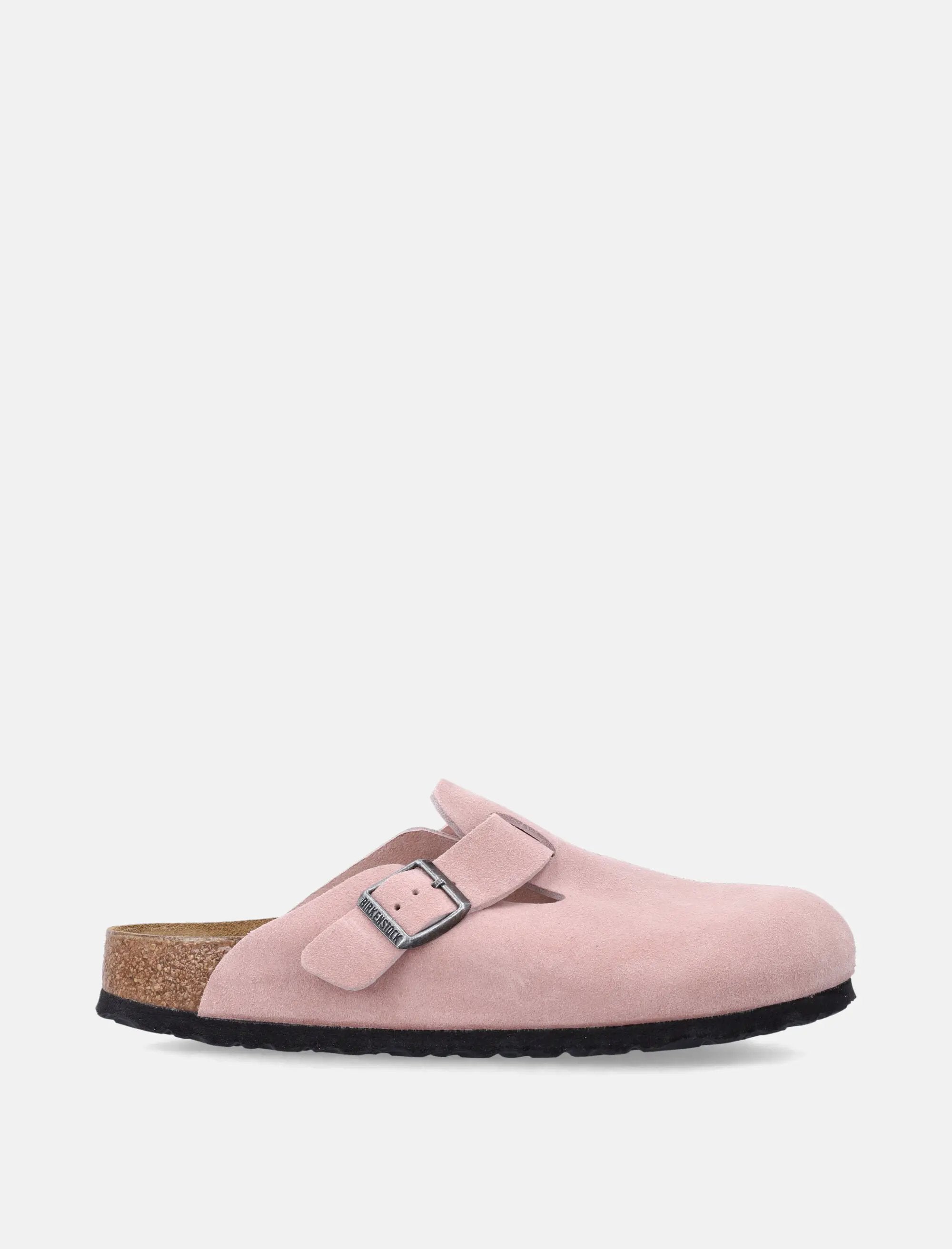 Boston Pink Suede Clog Birkenstock – Гарантія оригінальності – боковий вид - BIRKENSTOCK