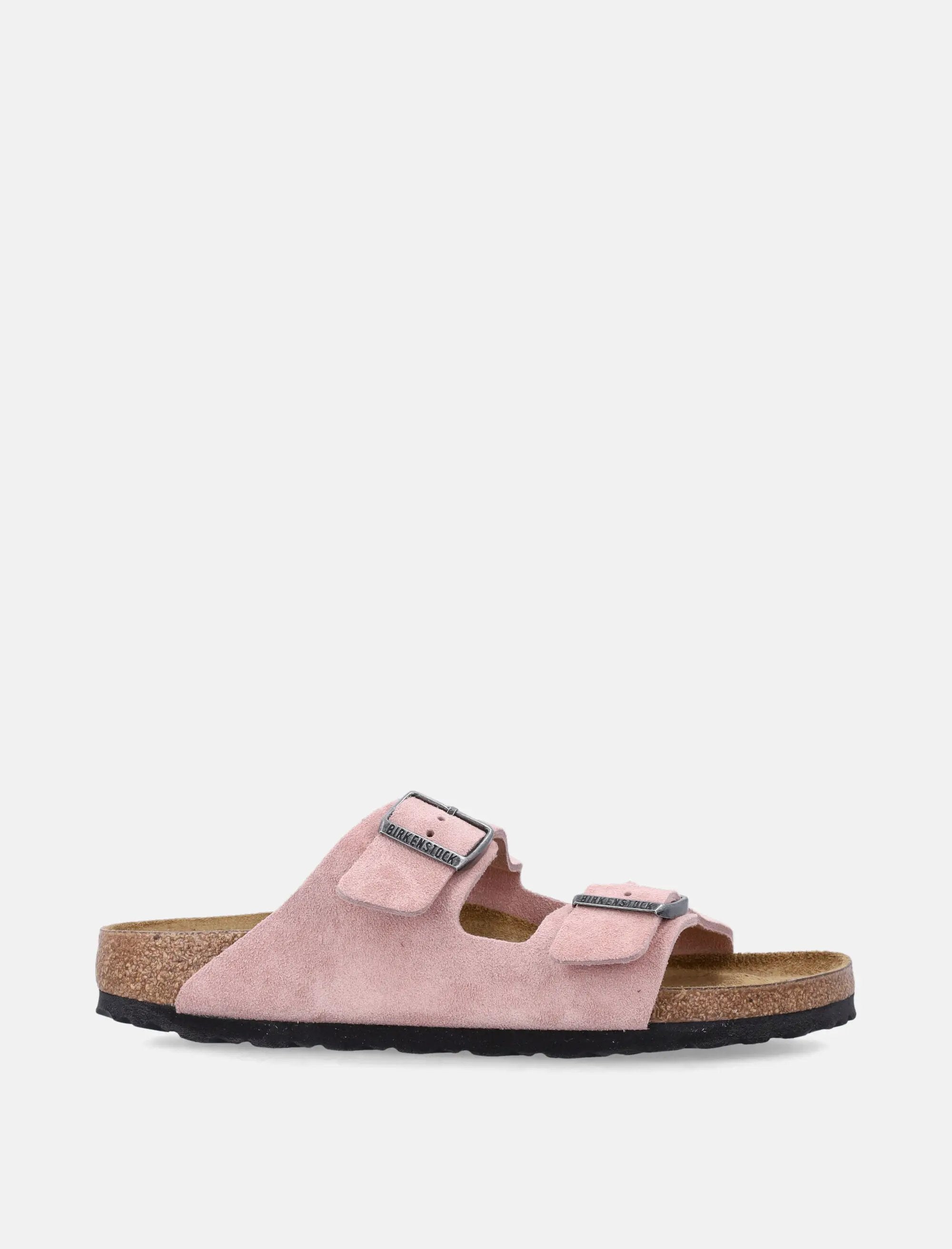 Arizona Pink Suede Sandals Birkenstock – Гарантія оригінальності – боковий вид - BIRKENSTOCK
