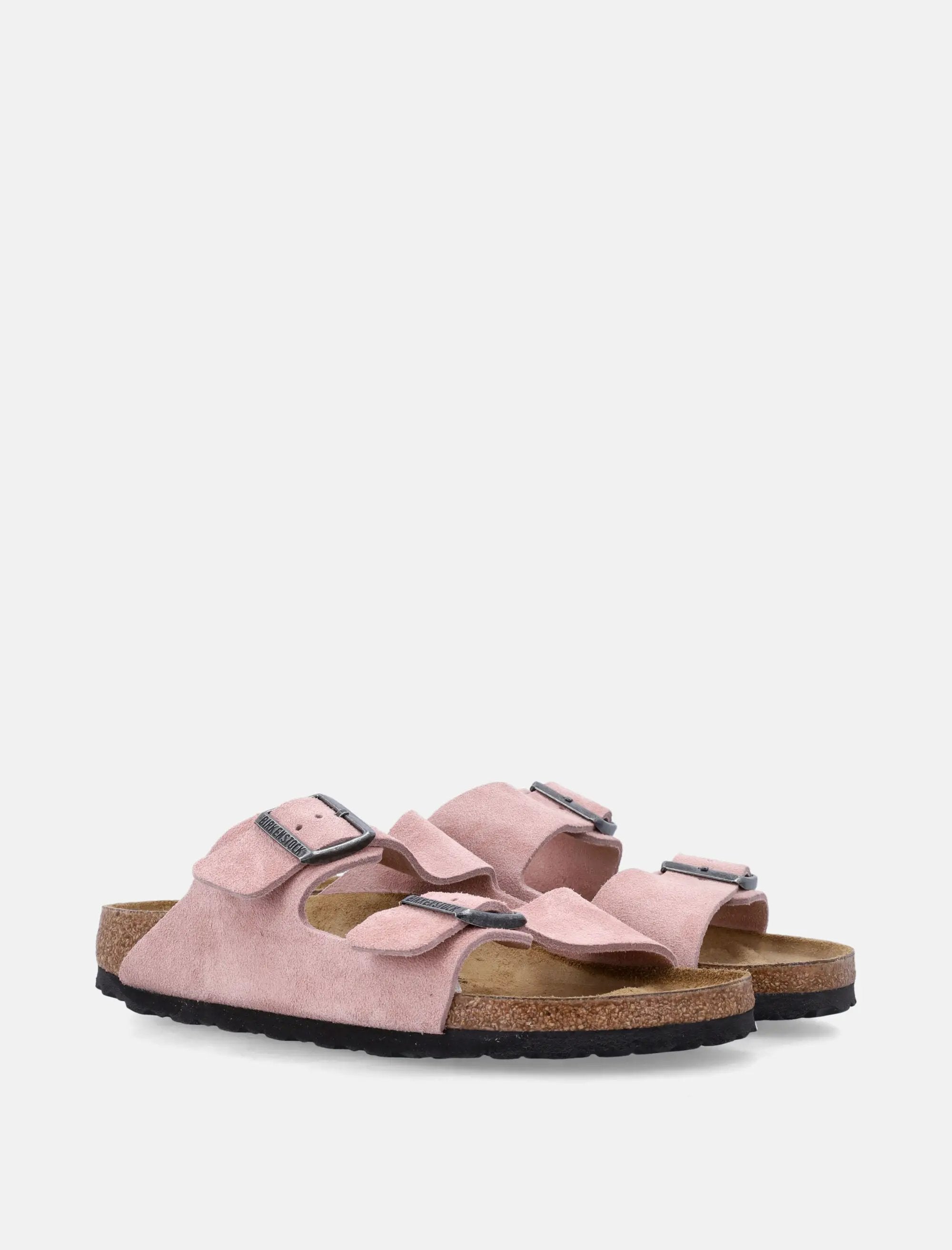 Arizona Pink Suede Sandals Birkenstock – Гарантія оригінальності – вид ззаду - BIRKENSTOCK